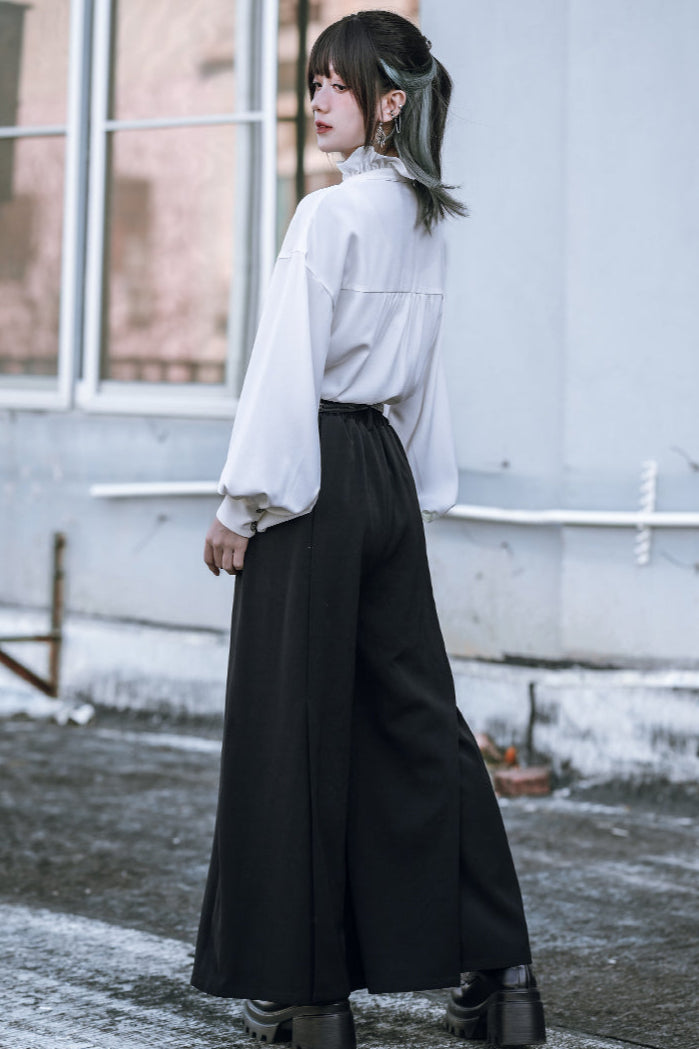 妖精チャイナホワイトブラウス