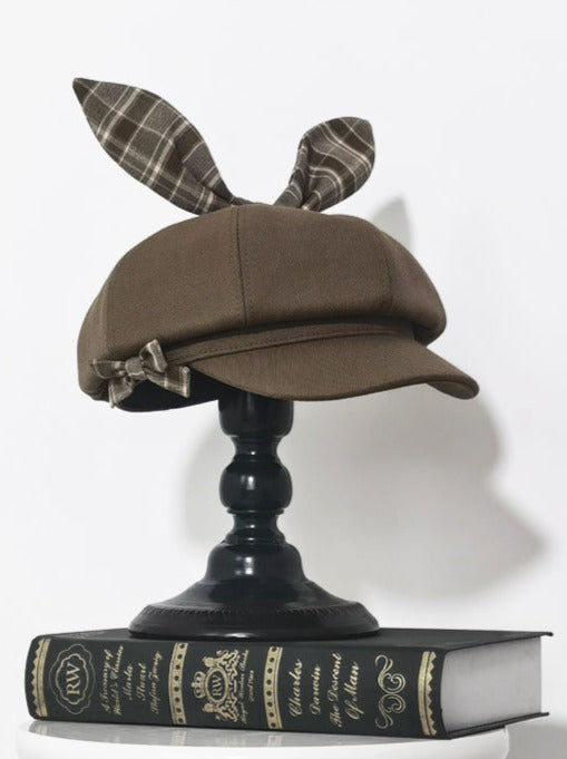 Cappello berretto con orecchie da coniglio e fiocco retro Secret Morning Post