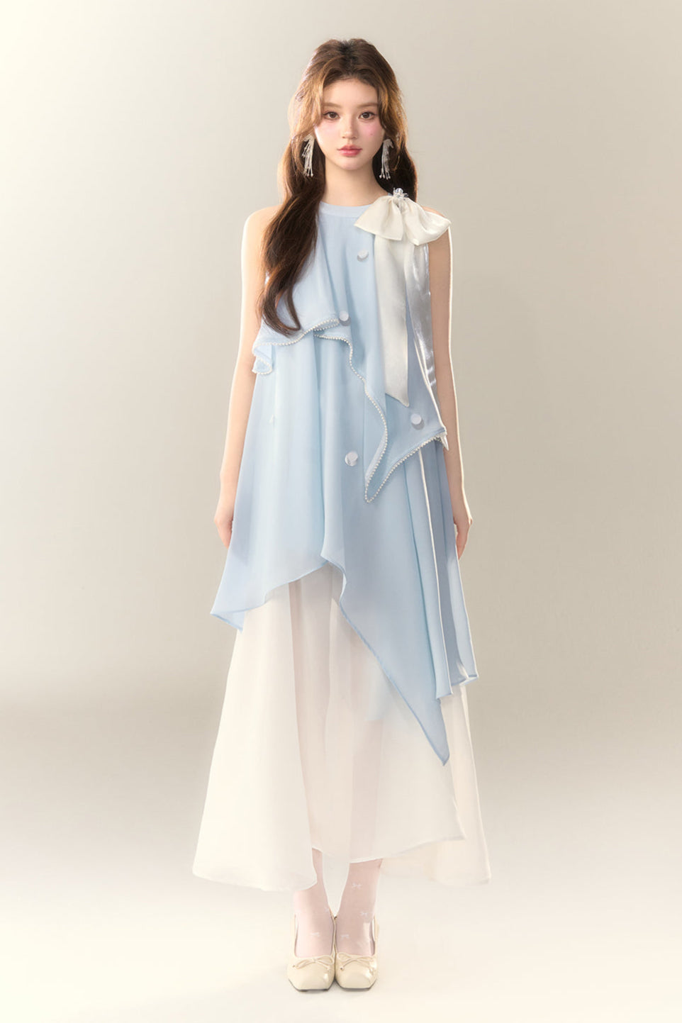 ブルーマーメイドホルターネックドレス