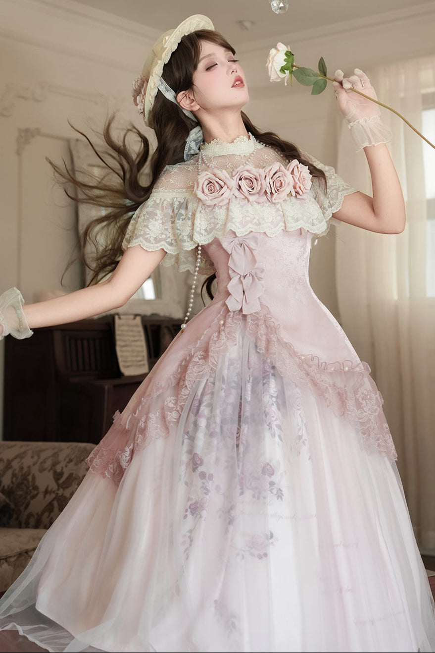 スイートピンクローズエレガントロリータセット