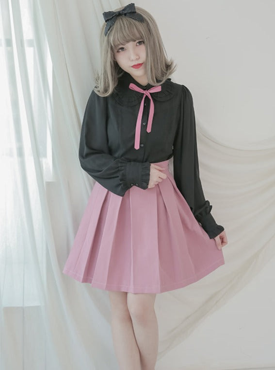 Pure Color I Pleated Simple Skirt