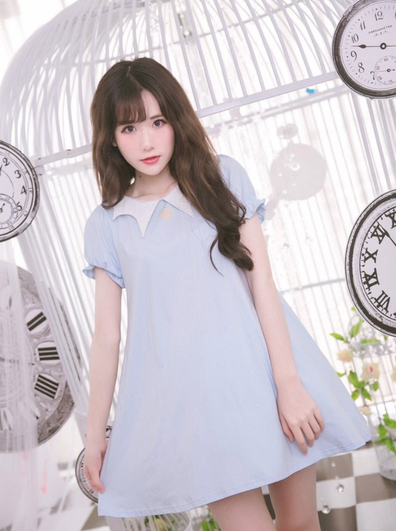 德古拉彩色女孩袖口连衣裙