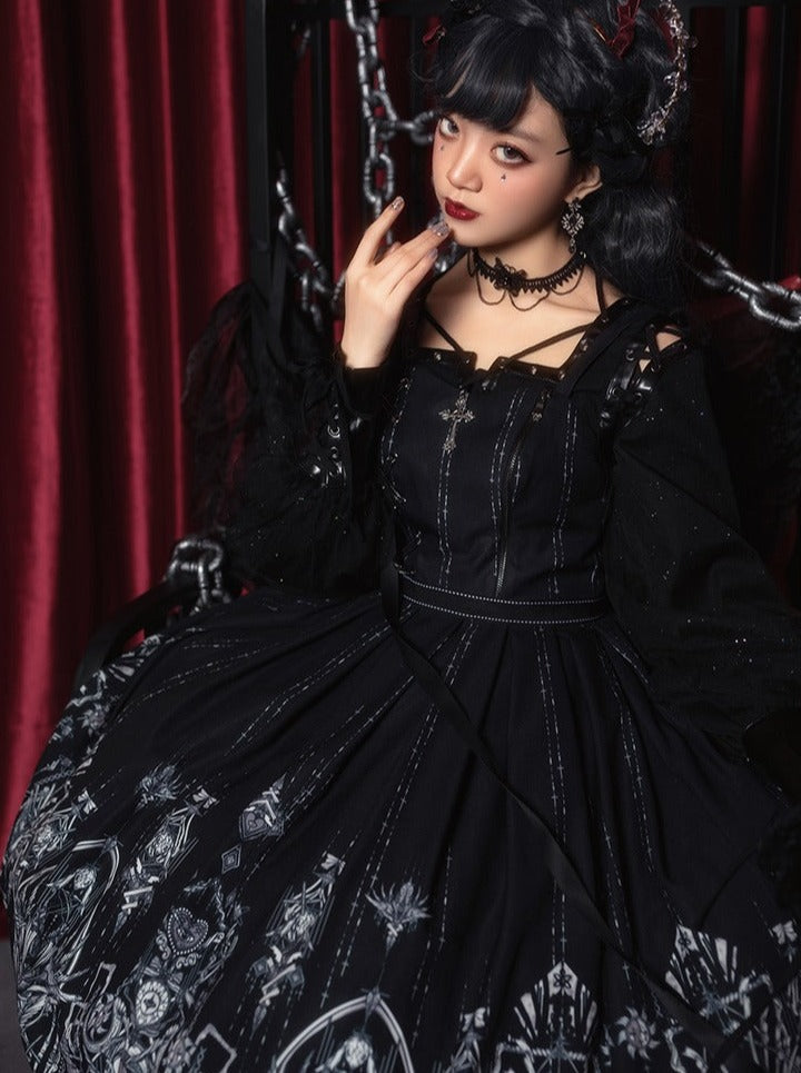 Sakura Love Lolita Heart Dark Gothic Dress
