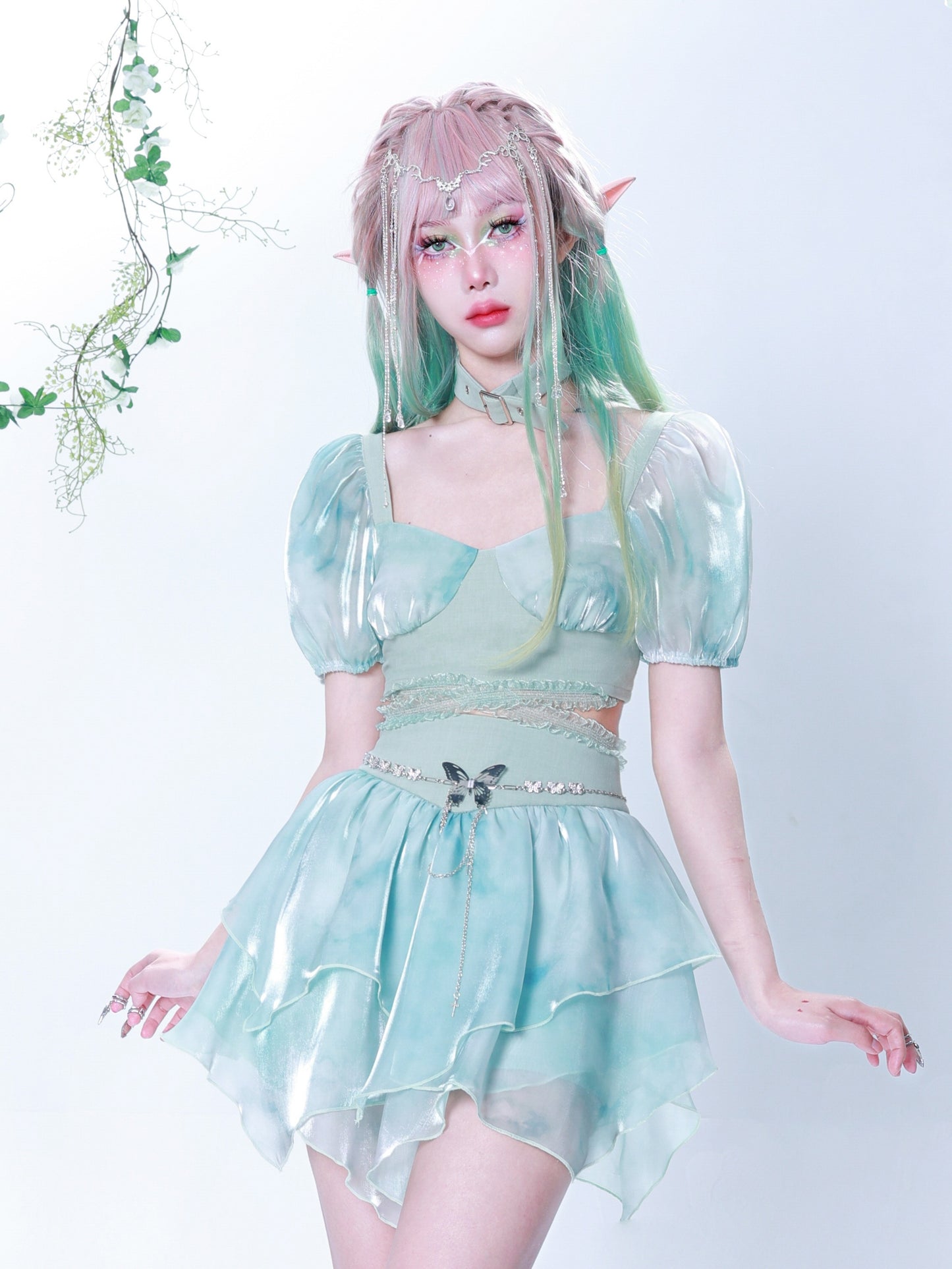 Pure Desai Fairy Puff Sleebone Short Top