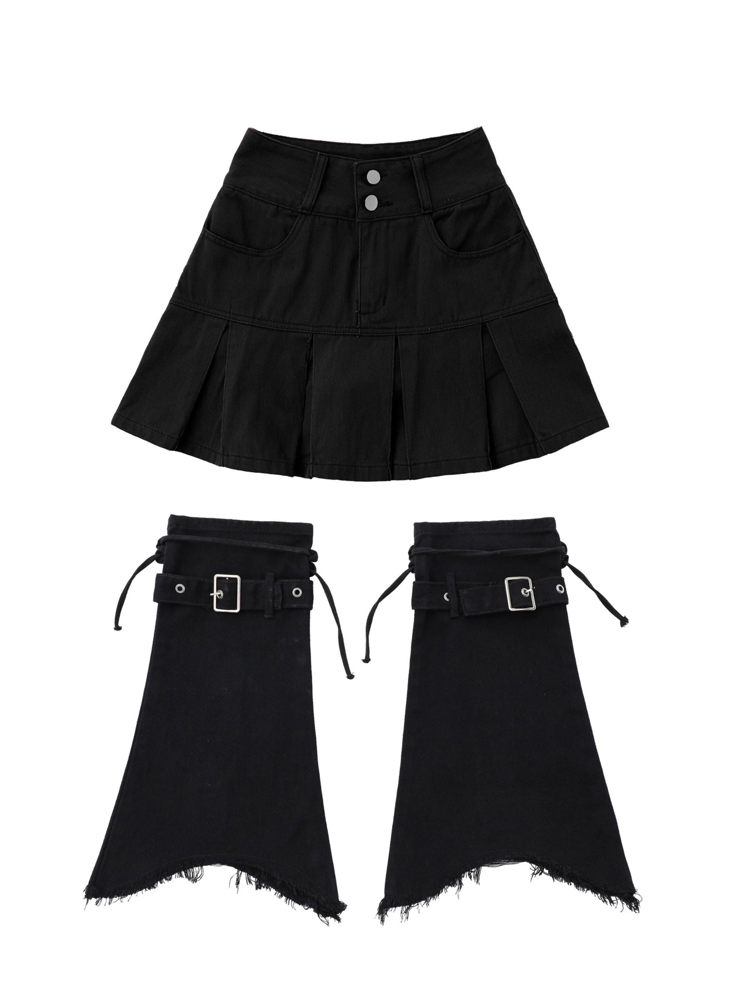 Jupes et couvre-jambes en denim Dopamine y2k