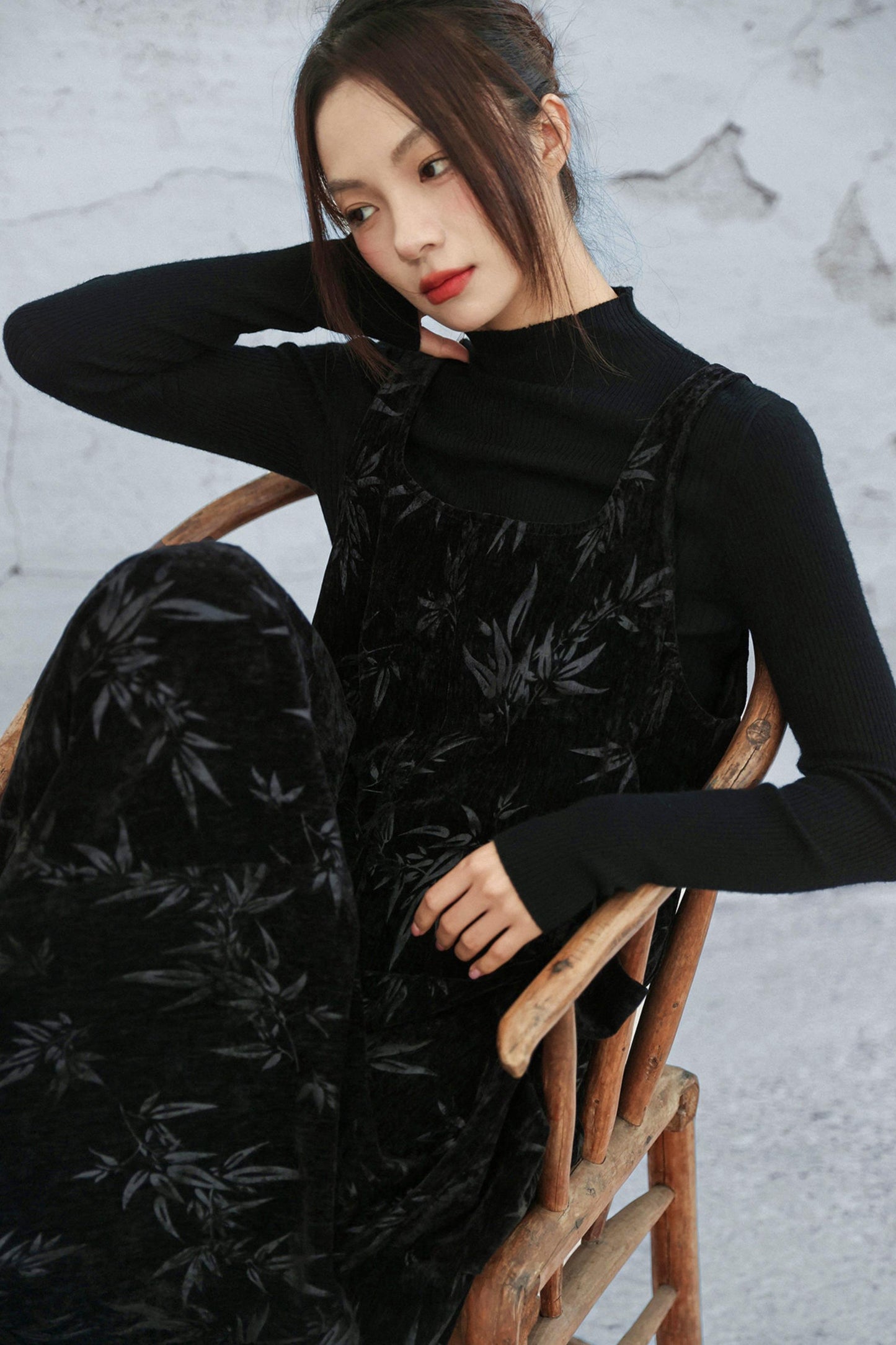 Chenille Dark Pattern Dress