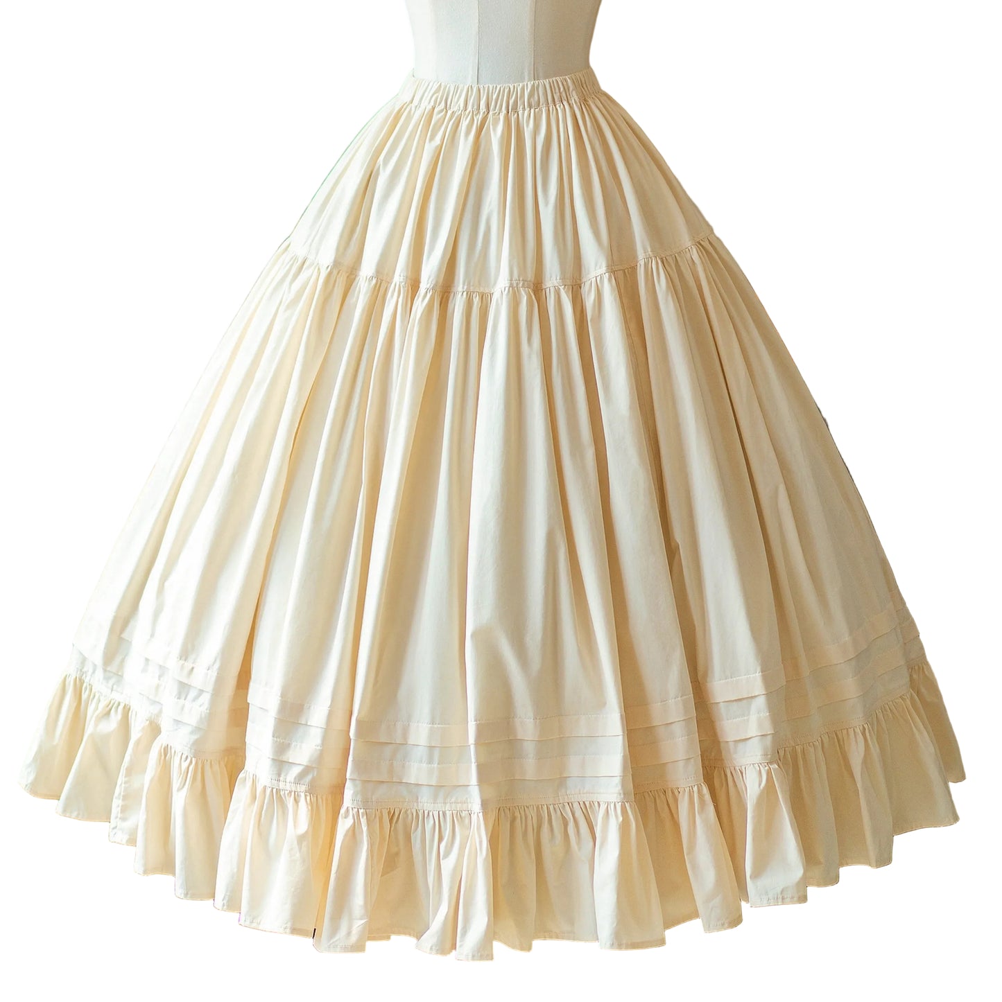 Length-Adjustable ♡ Cotton Ruffle Petticoat