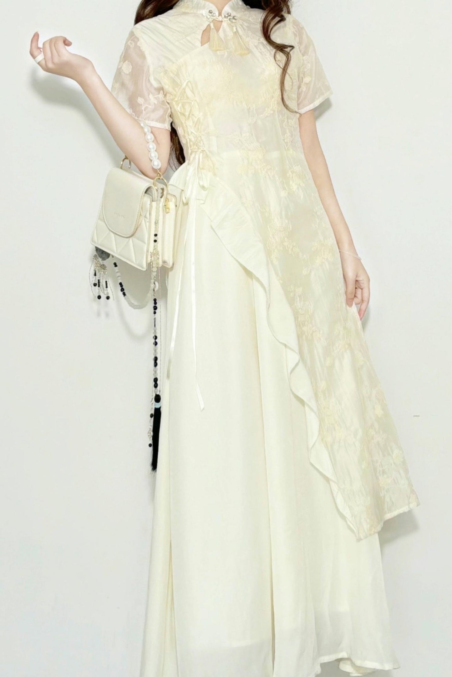 エレガントホワイトチャイナドレス