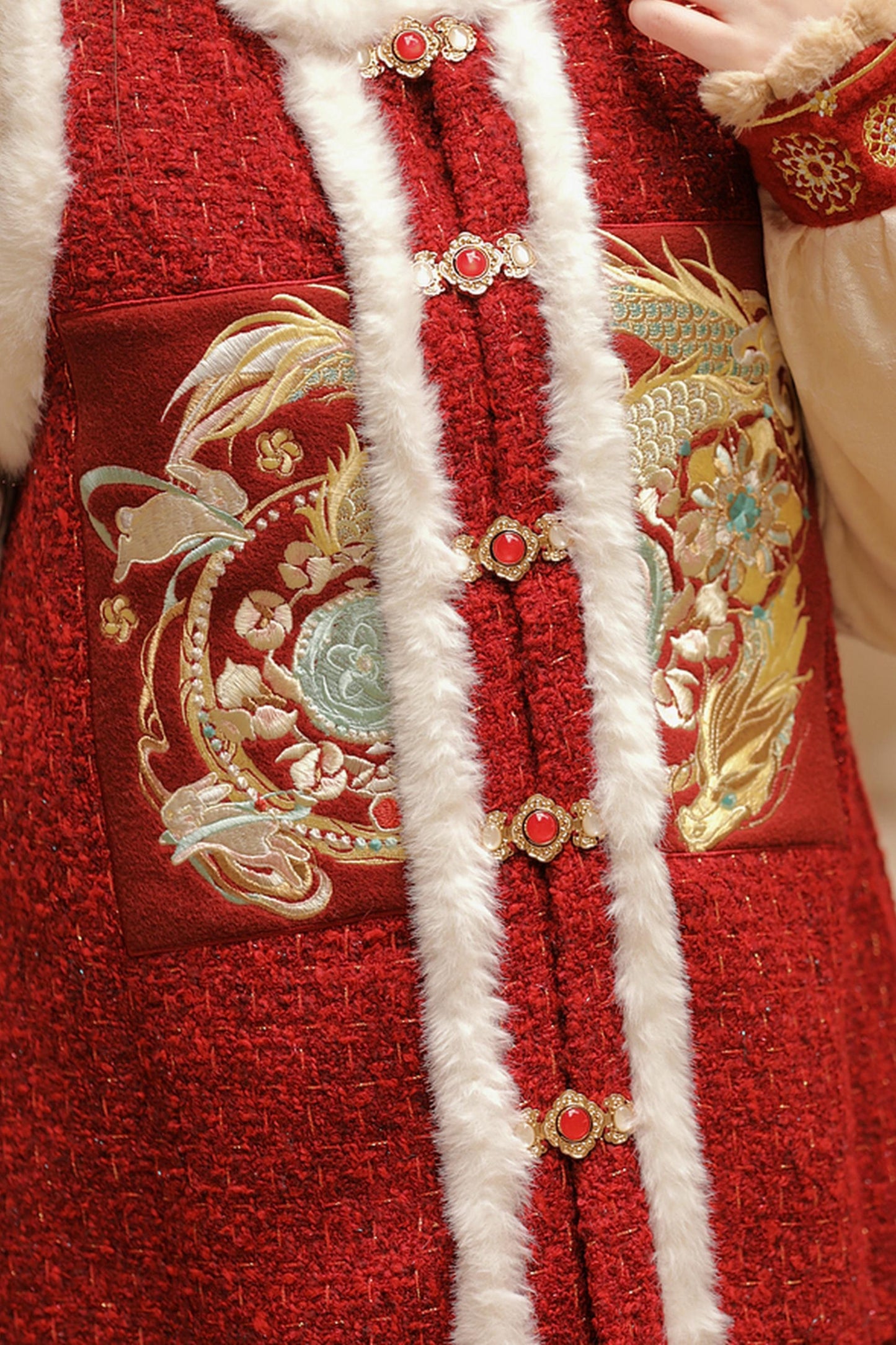 Chinese Design Fur Vest + Skirt