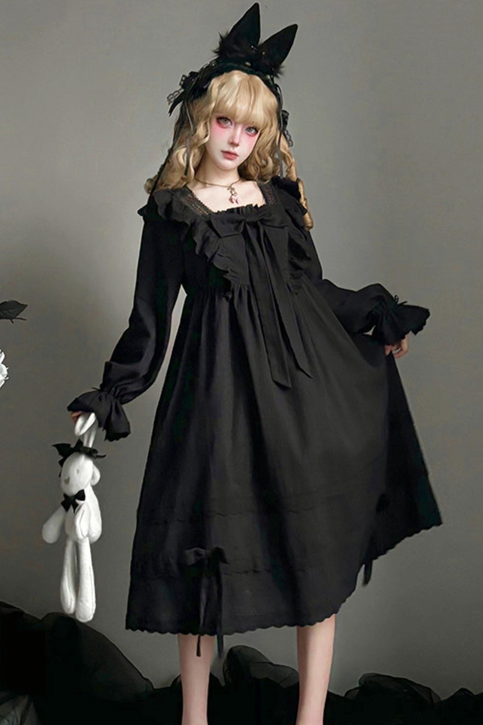 Lace Ribbon Gothic Princess Dress – Belchic