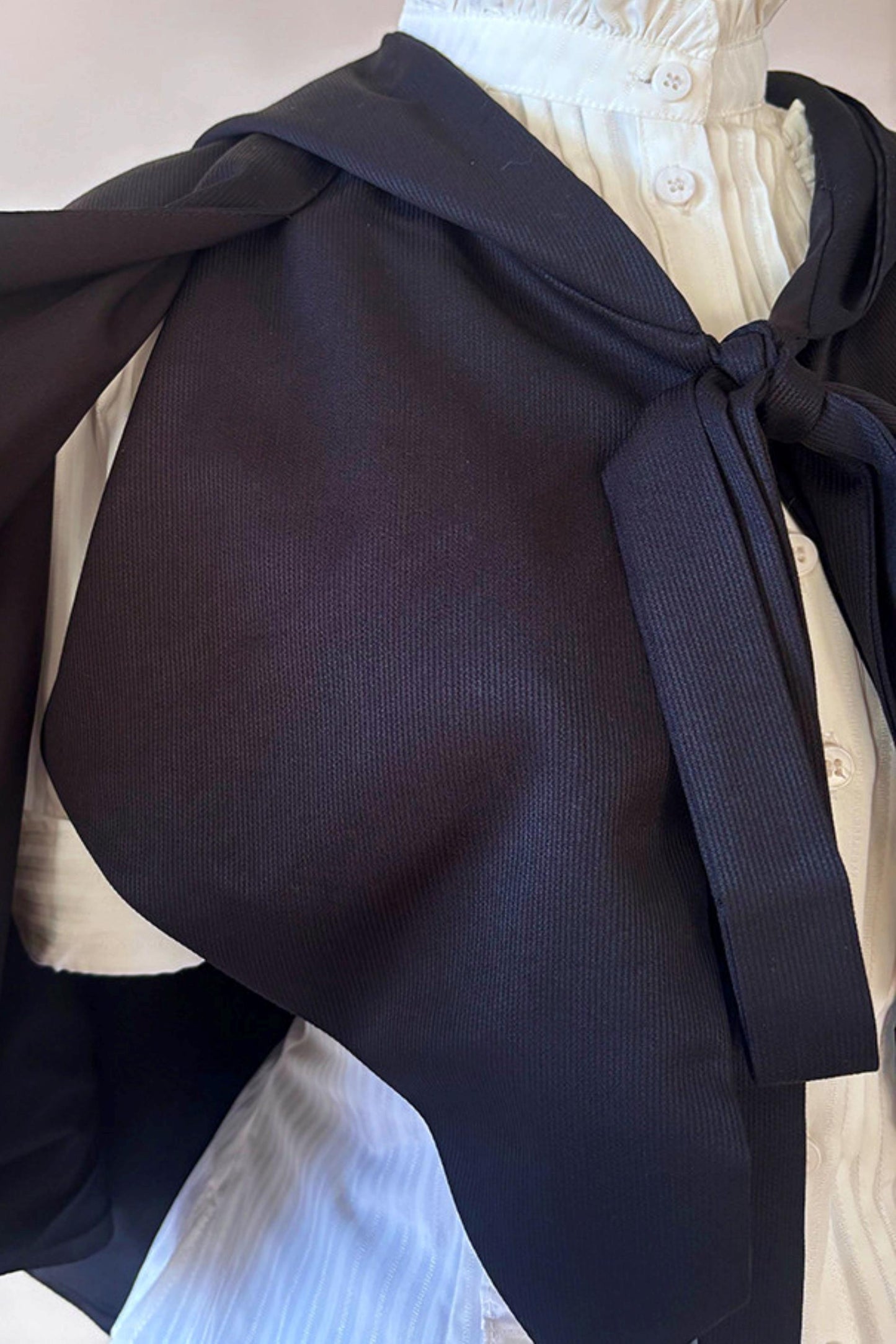 魔女帽付きアシメケープ