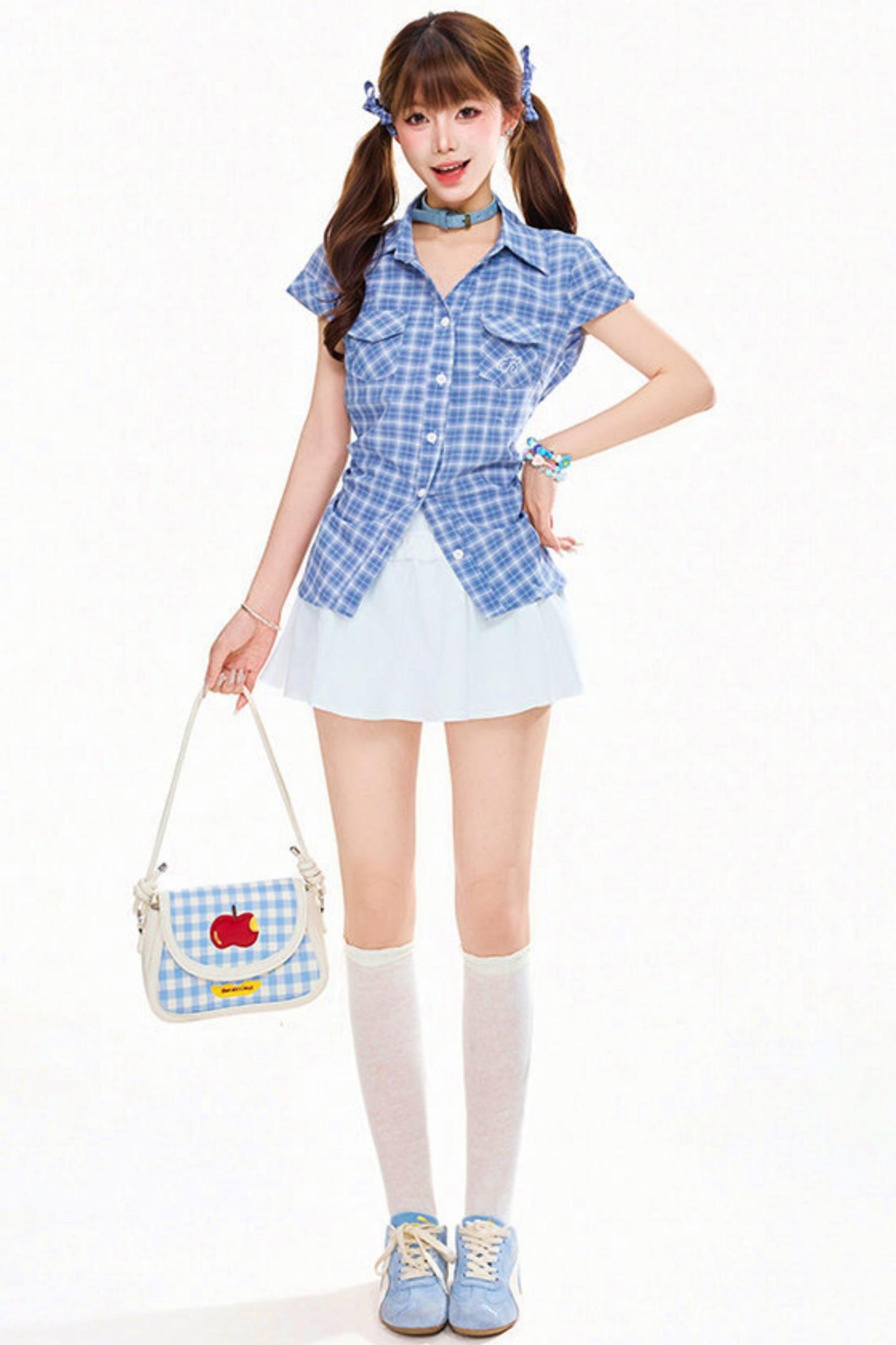 Camisa slim de cuadros retro