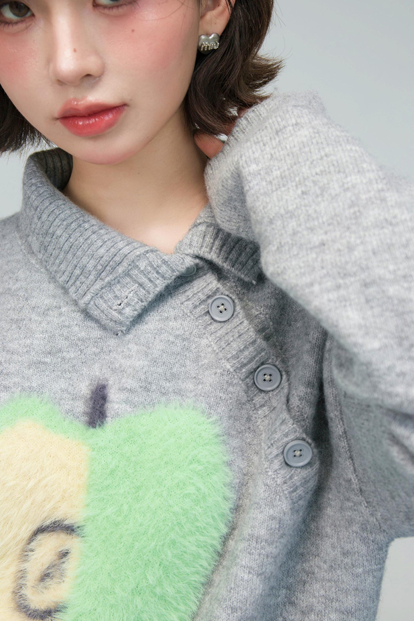 アップルラペルカラーセーター