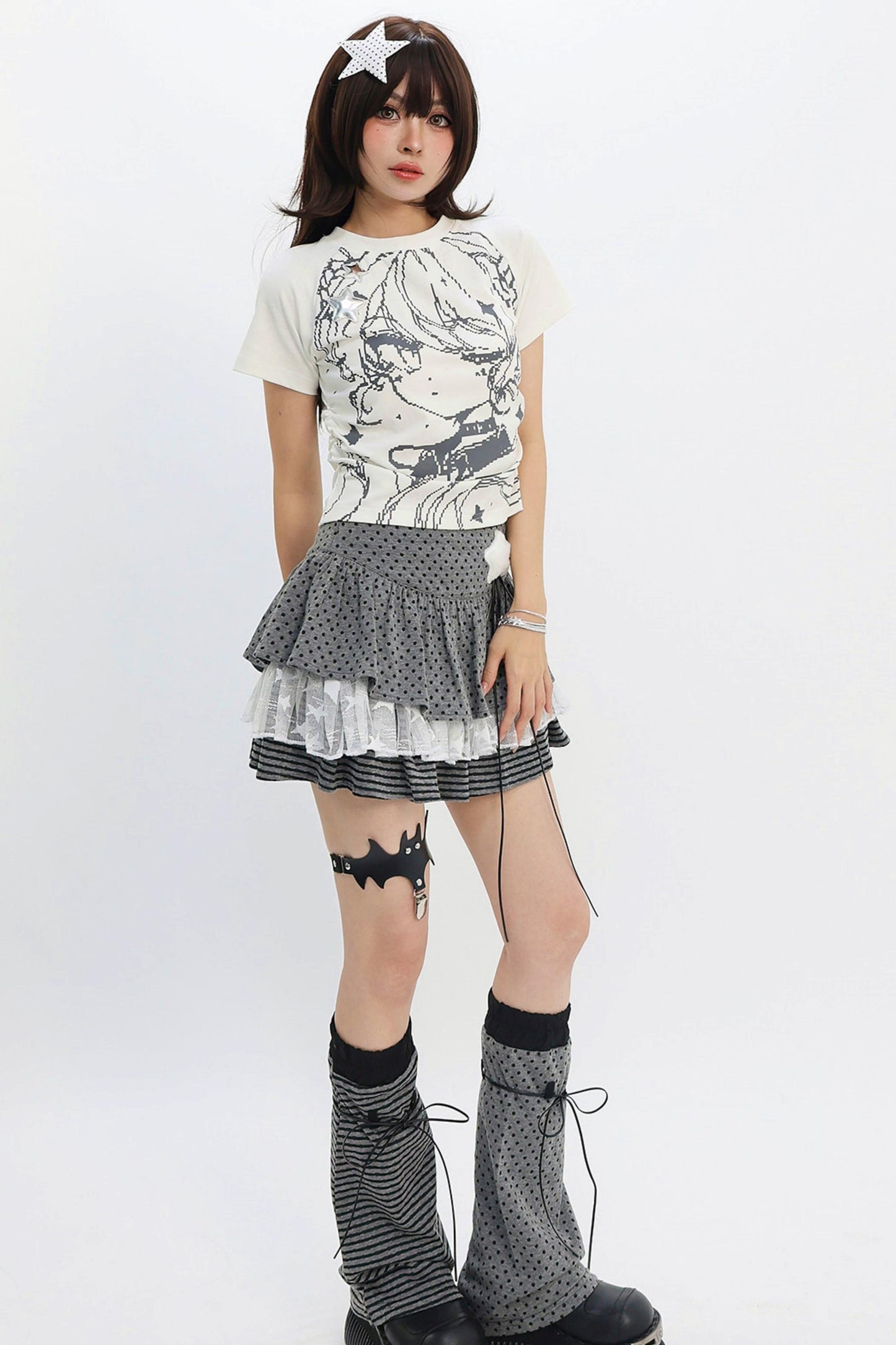 Pixel Girl Y2K Cropped T-Shirt