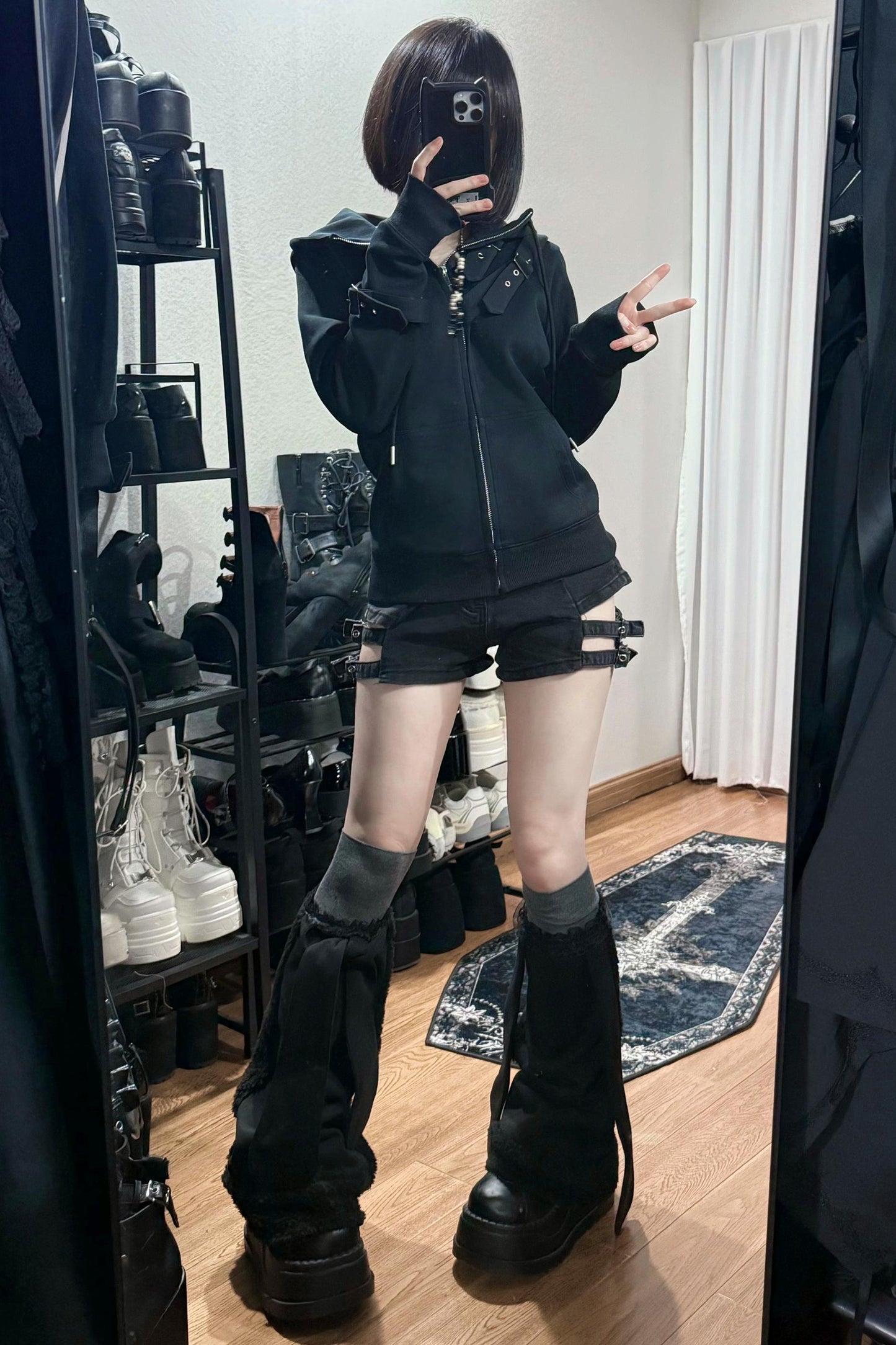 スリムフィットフーデッドジャケット