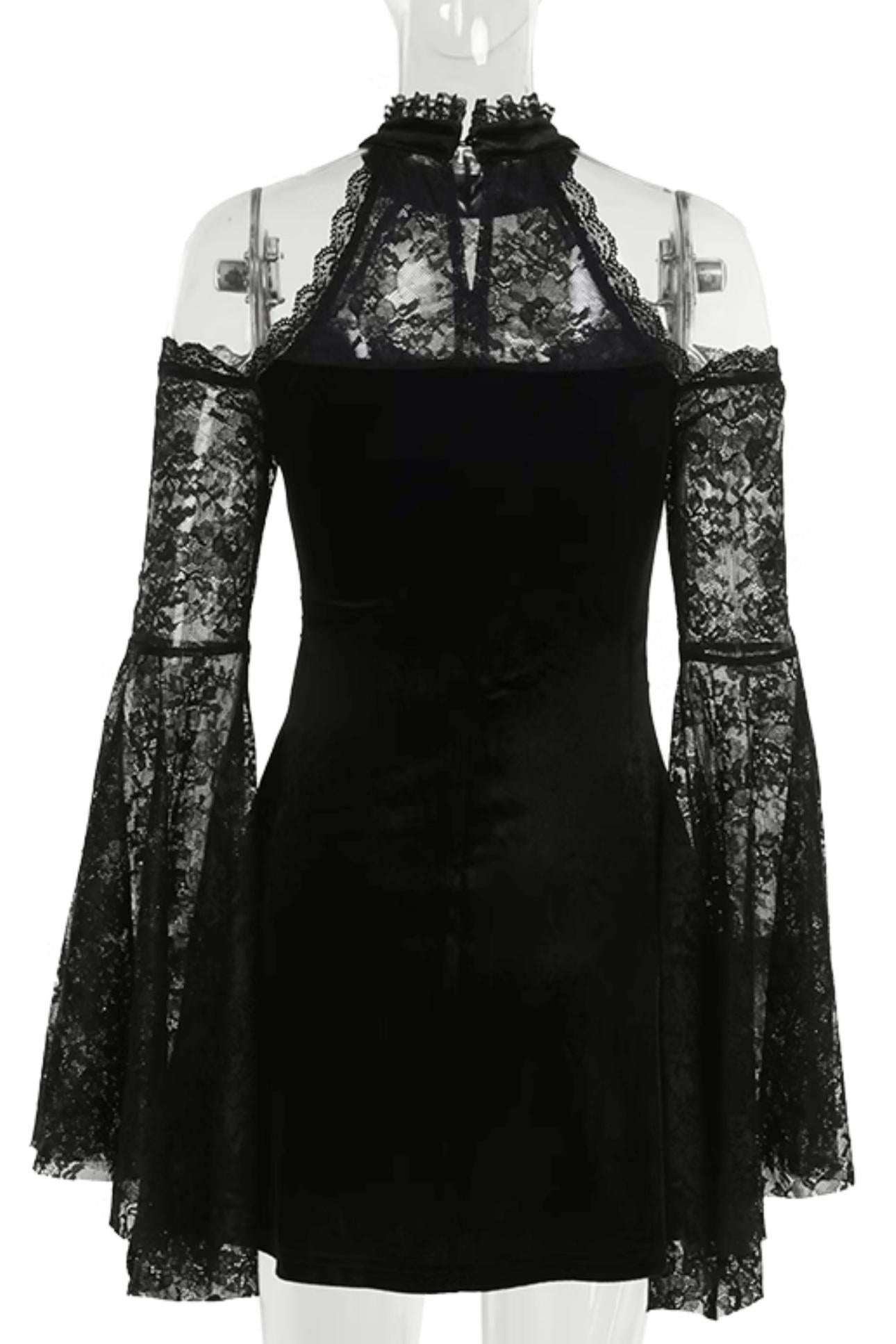 Vestido gótico abrigo plateado