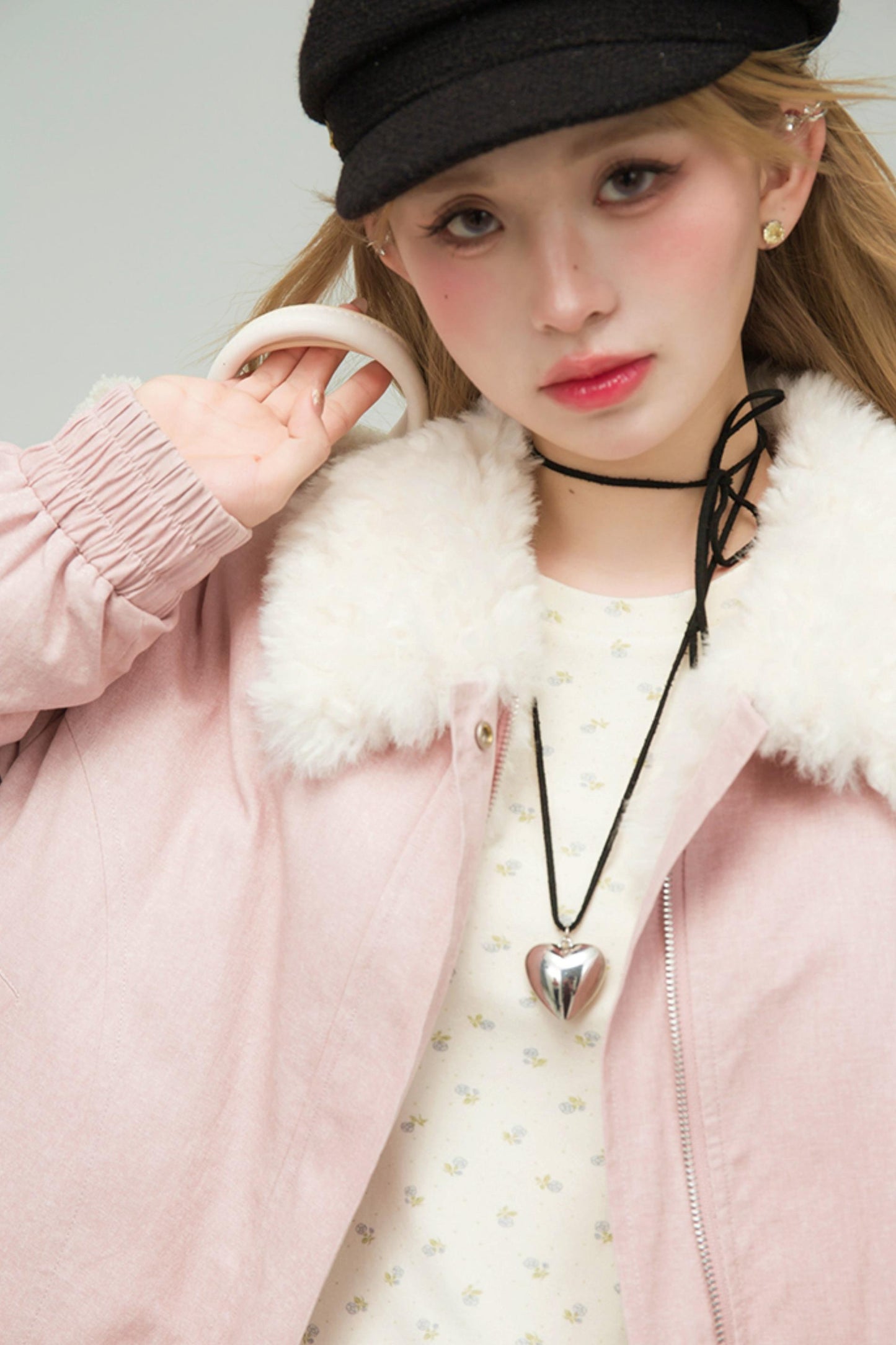 フラッフィーラムウールラペルコート