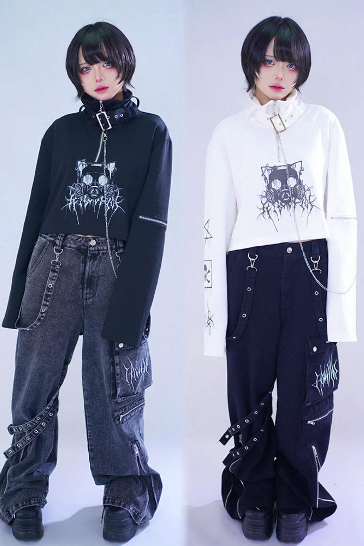 ハイネッククロップドトップス