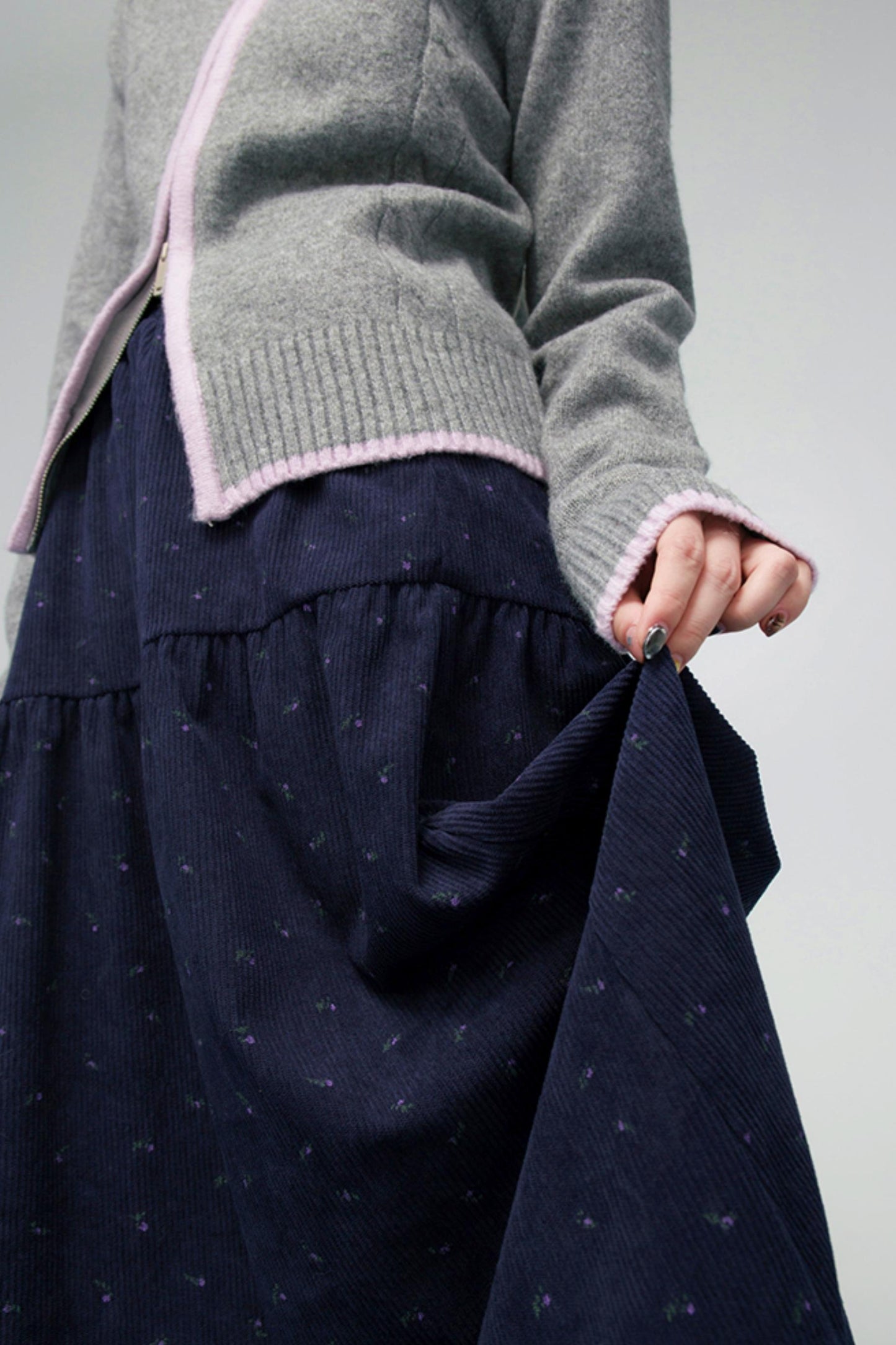 セリーングレーコントラストカーディガン