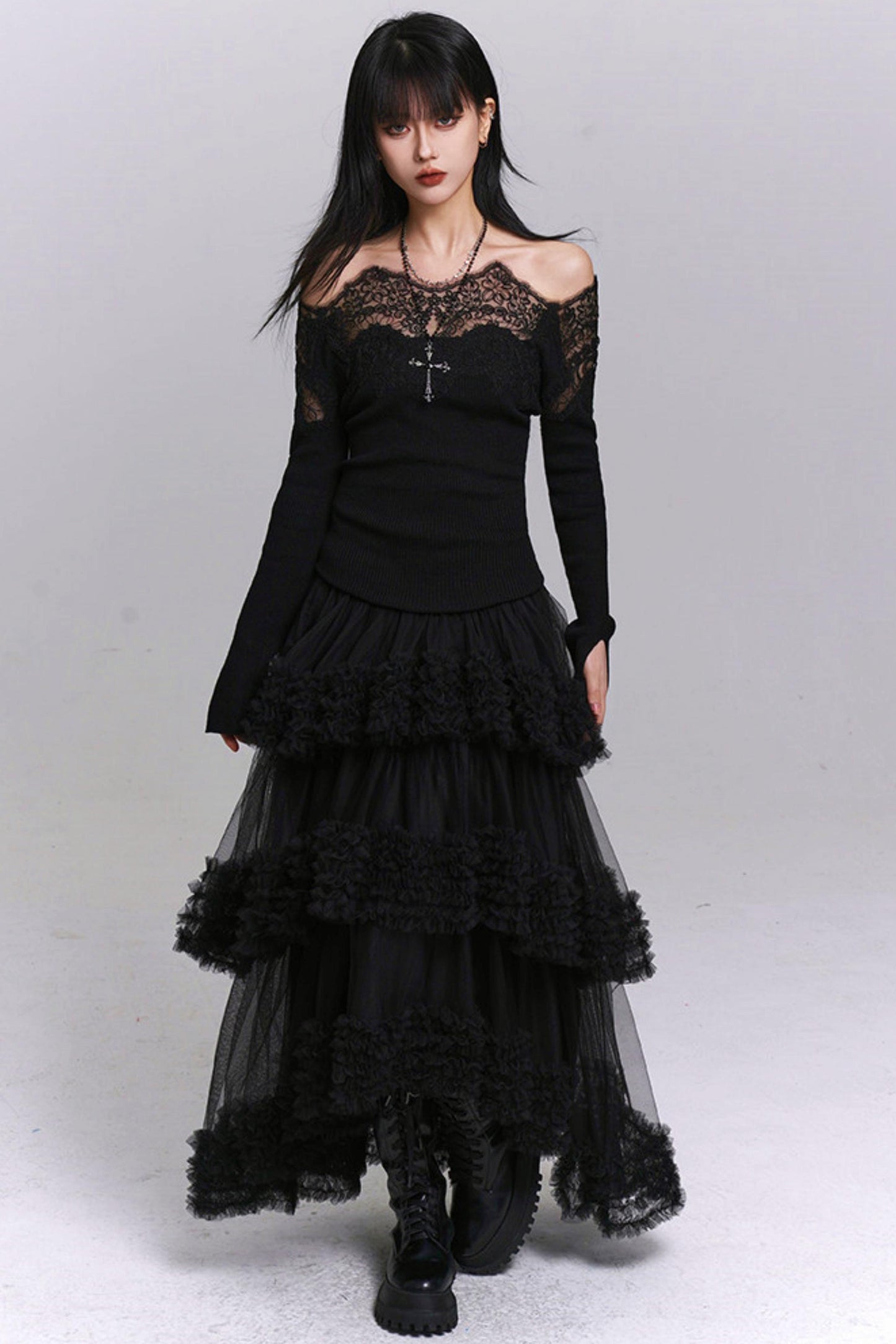 Lace Fluffy Cake Skirt