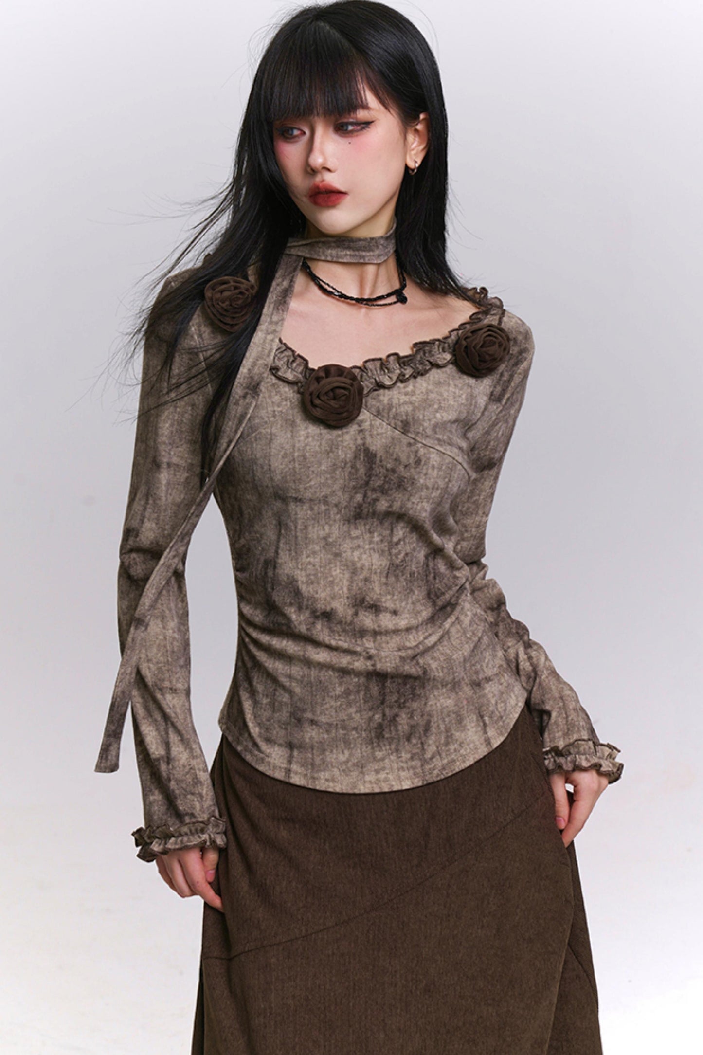 エレガントツーピーススカートセットアップ