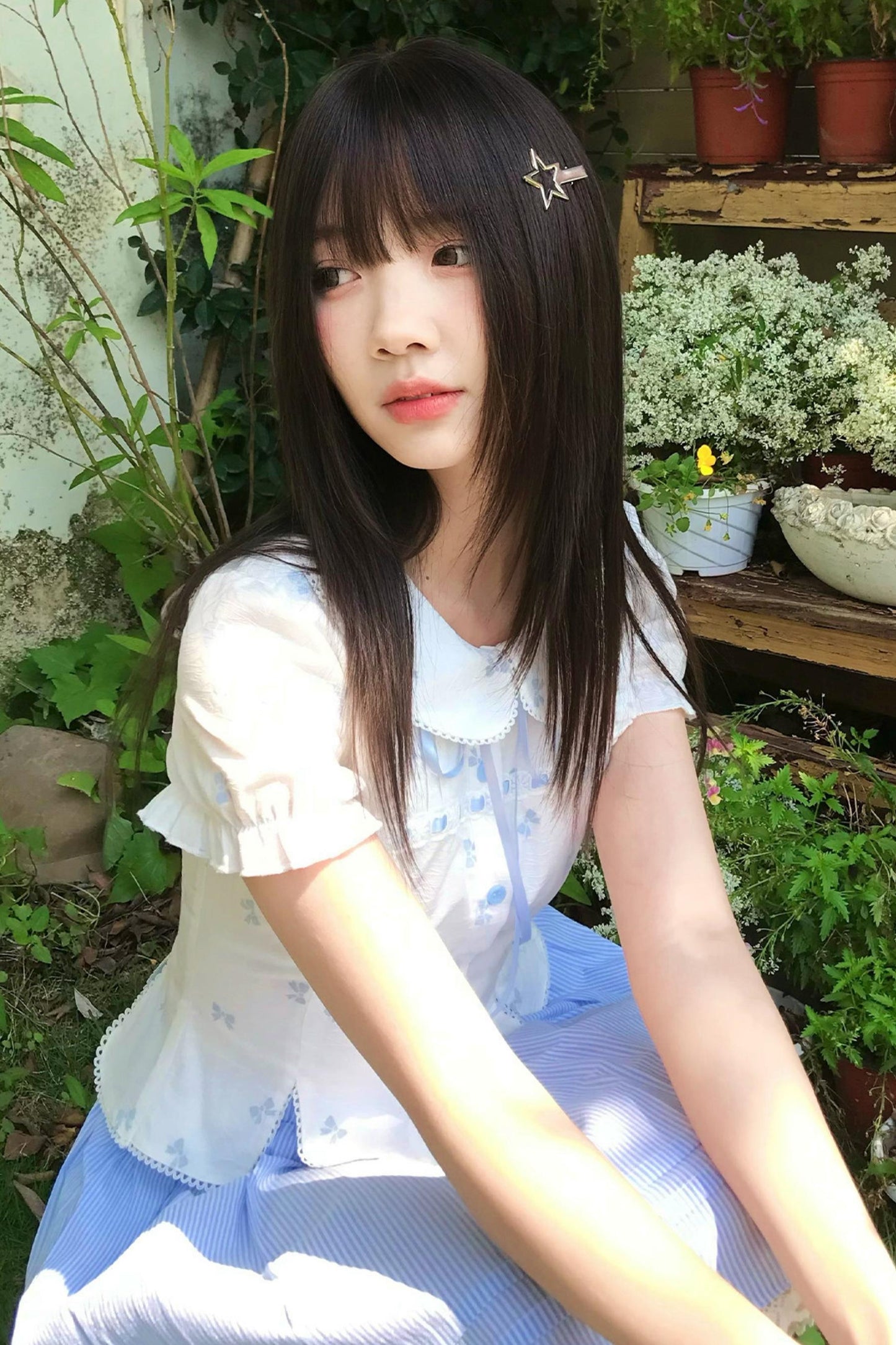 フローラルドールカラーサマートップス+スカート