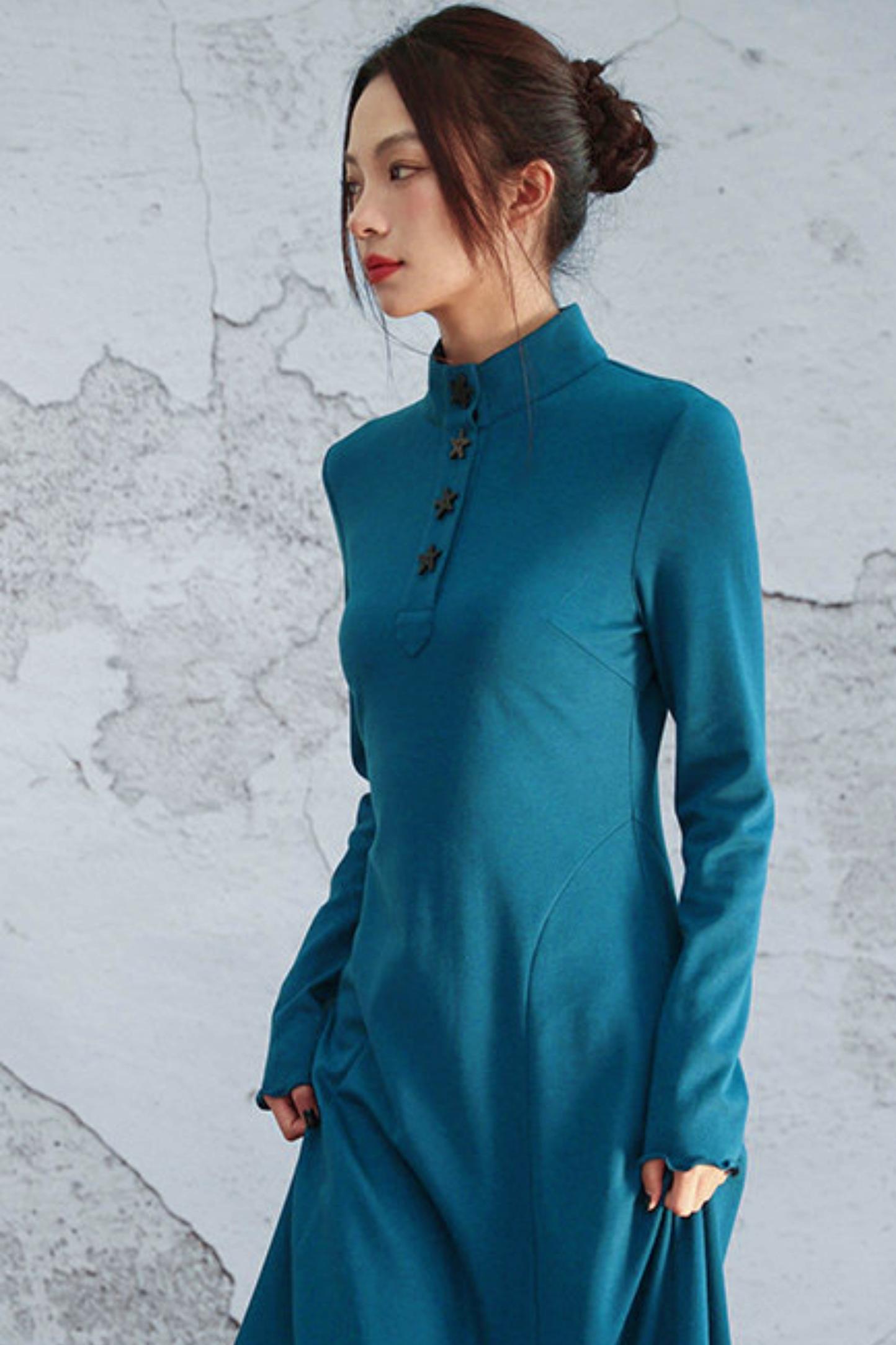 Blue Vintage Knit Dress