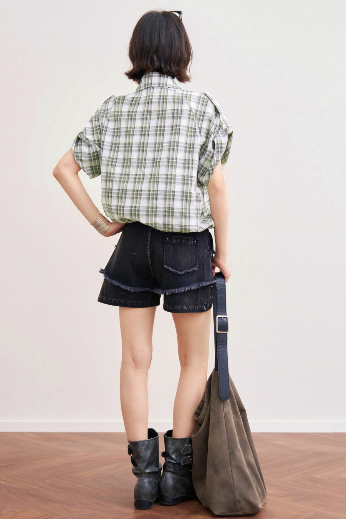 Retro Plaid Design Shirt
