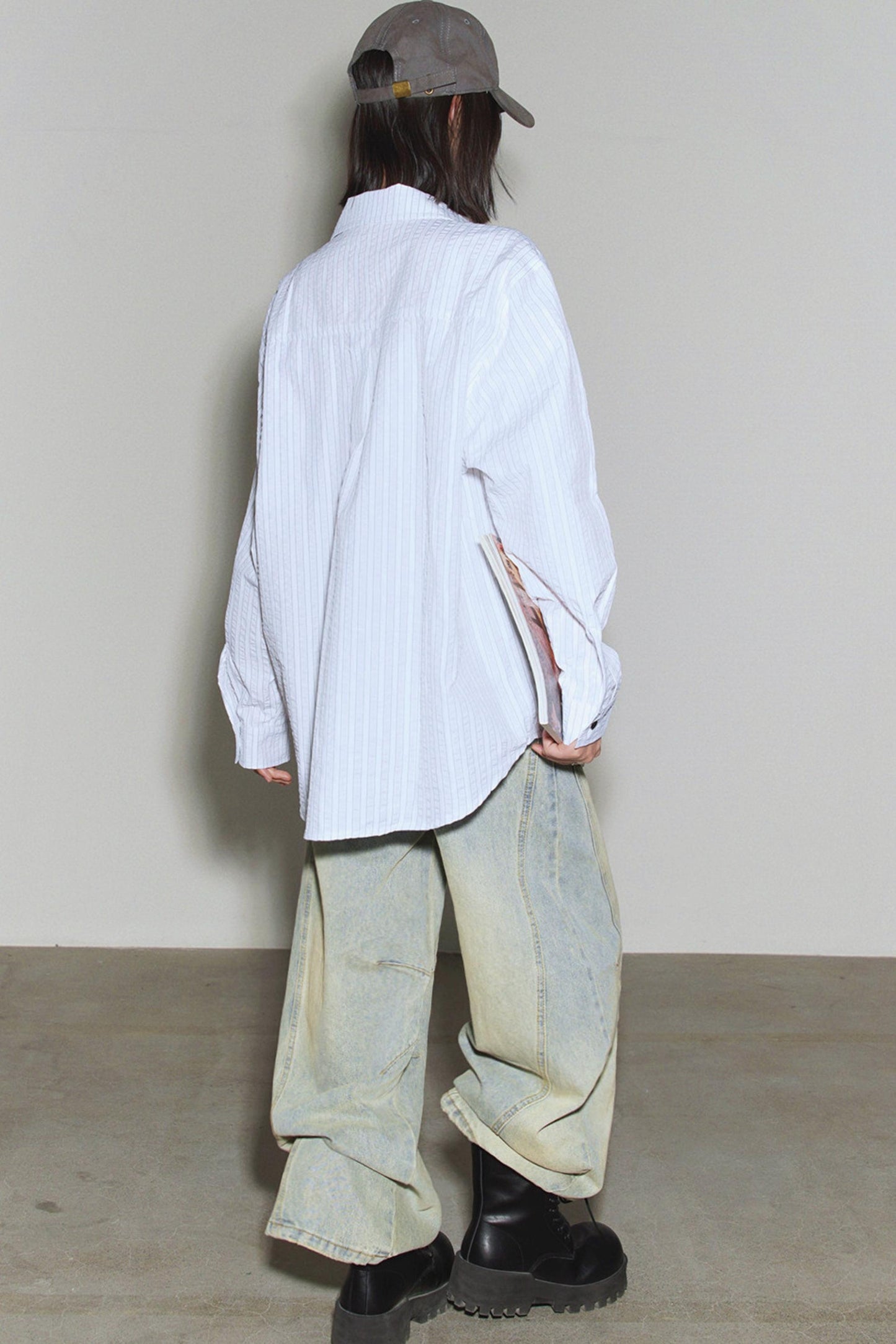 グラビティレースストライプシャツ