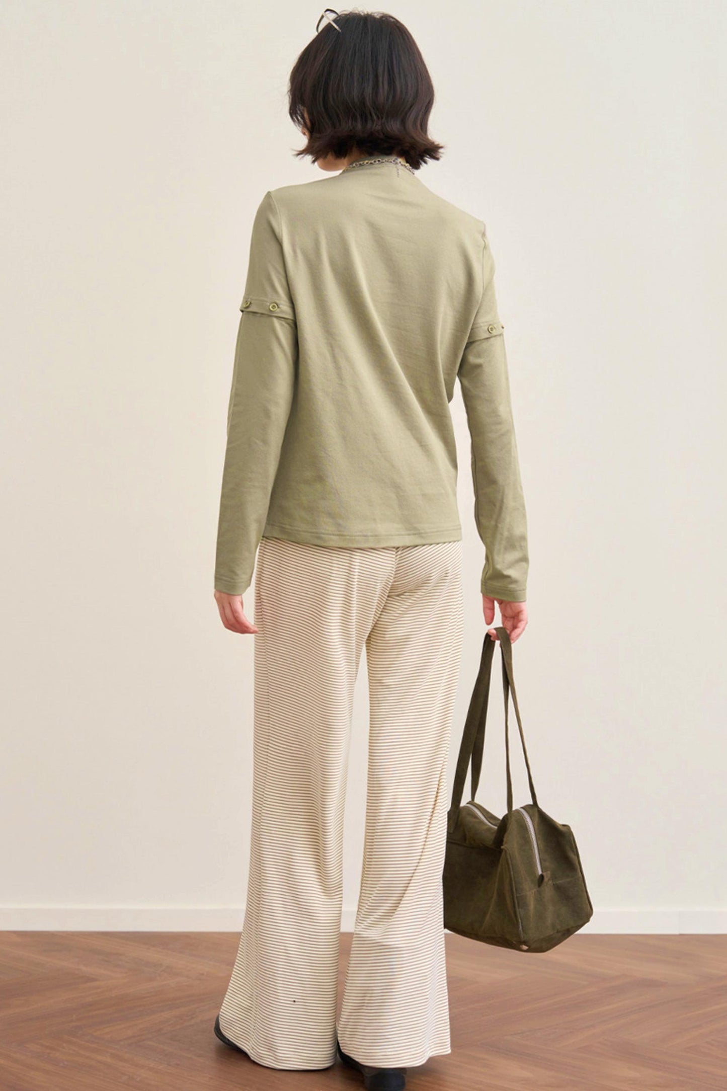 Pantalon à Rayures Décontracté