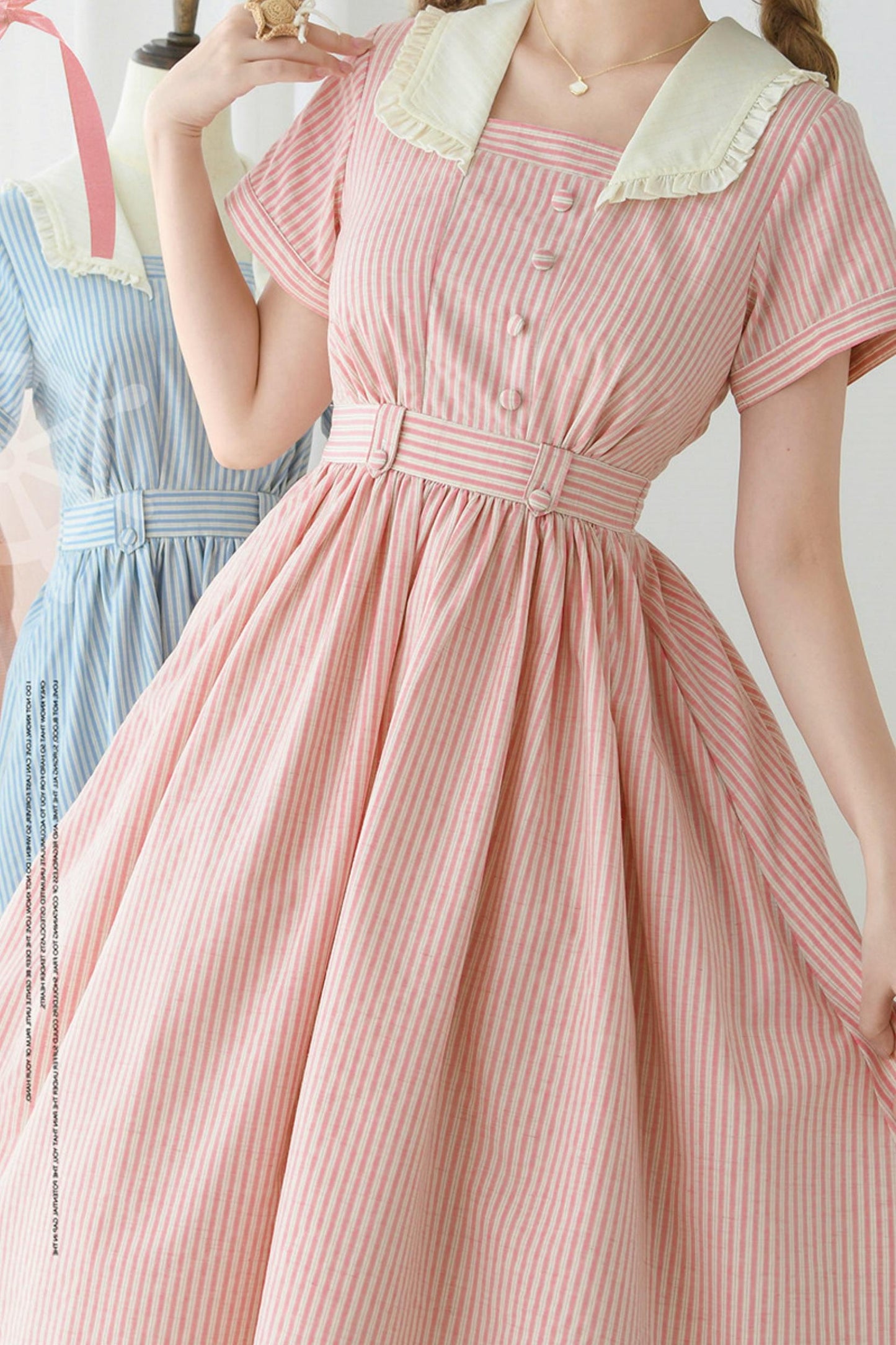 French Retro Linen Dress
