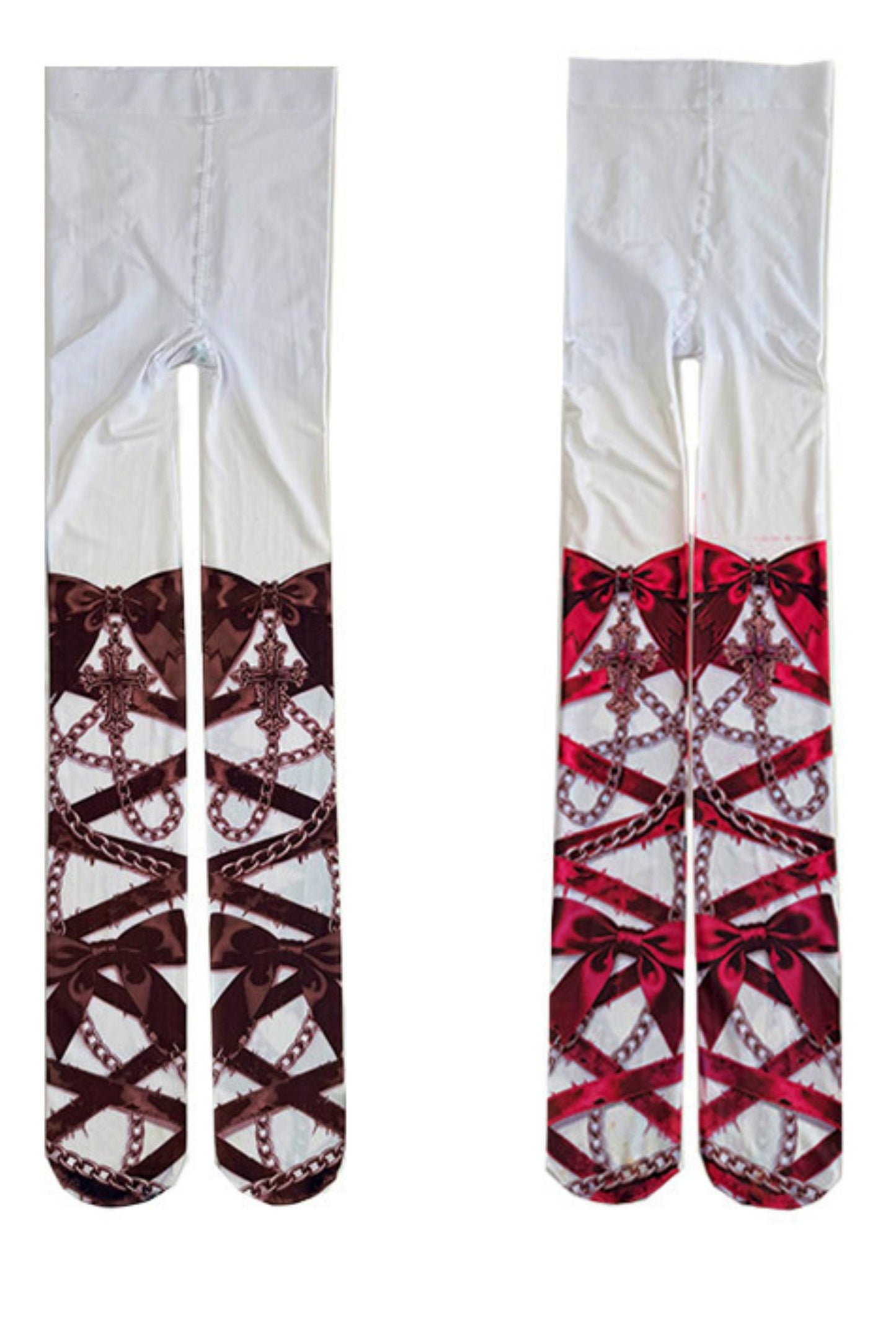 피의 계약 크로스 리본 고딕 타이츠