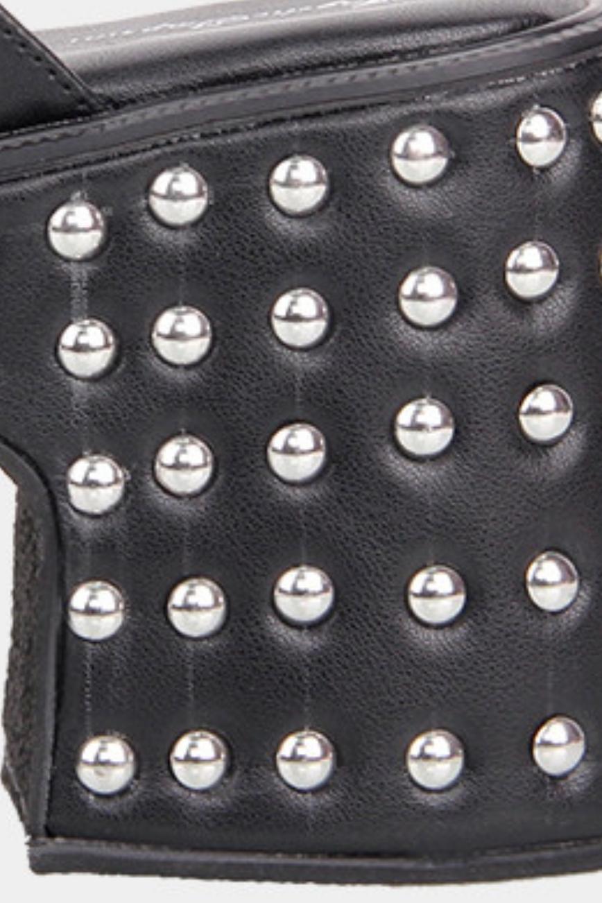 Metal Stud Platform Sandals