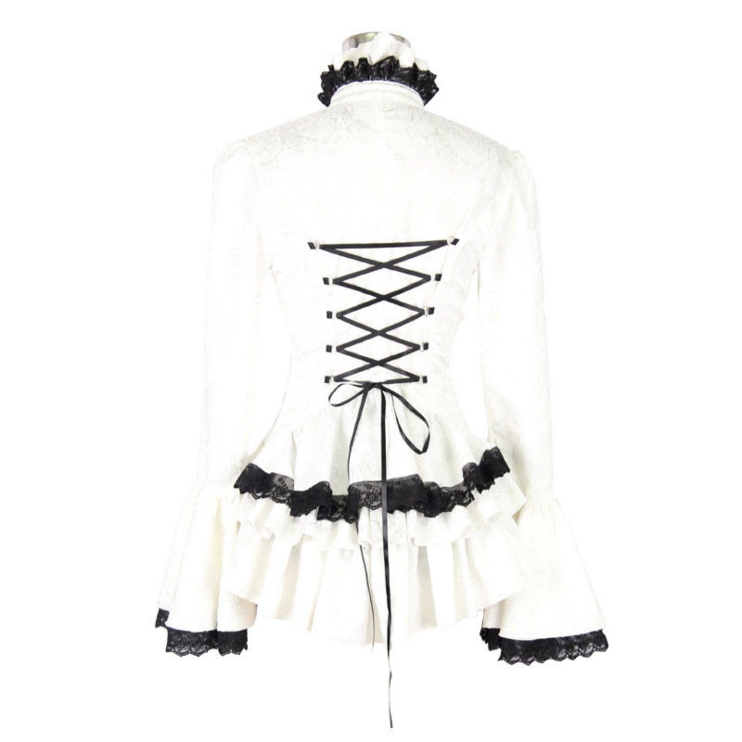 Gothic Prince Princess-Sleeve Blouse