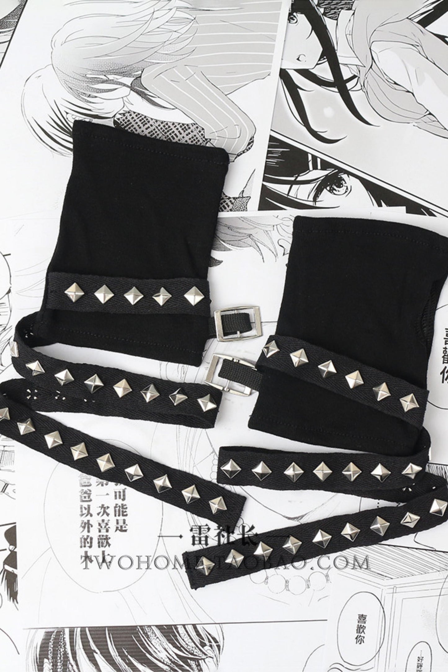 Punk Studded Half-Finger Arm Warmers