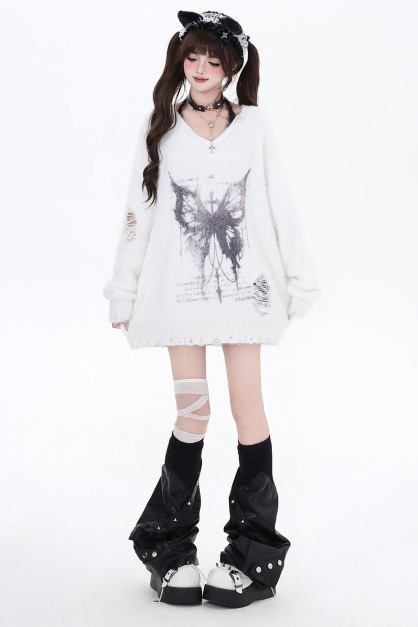 Butterfly Hol Tenk Two Piece Sweater