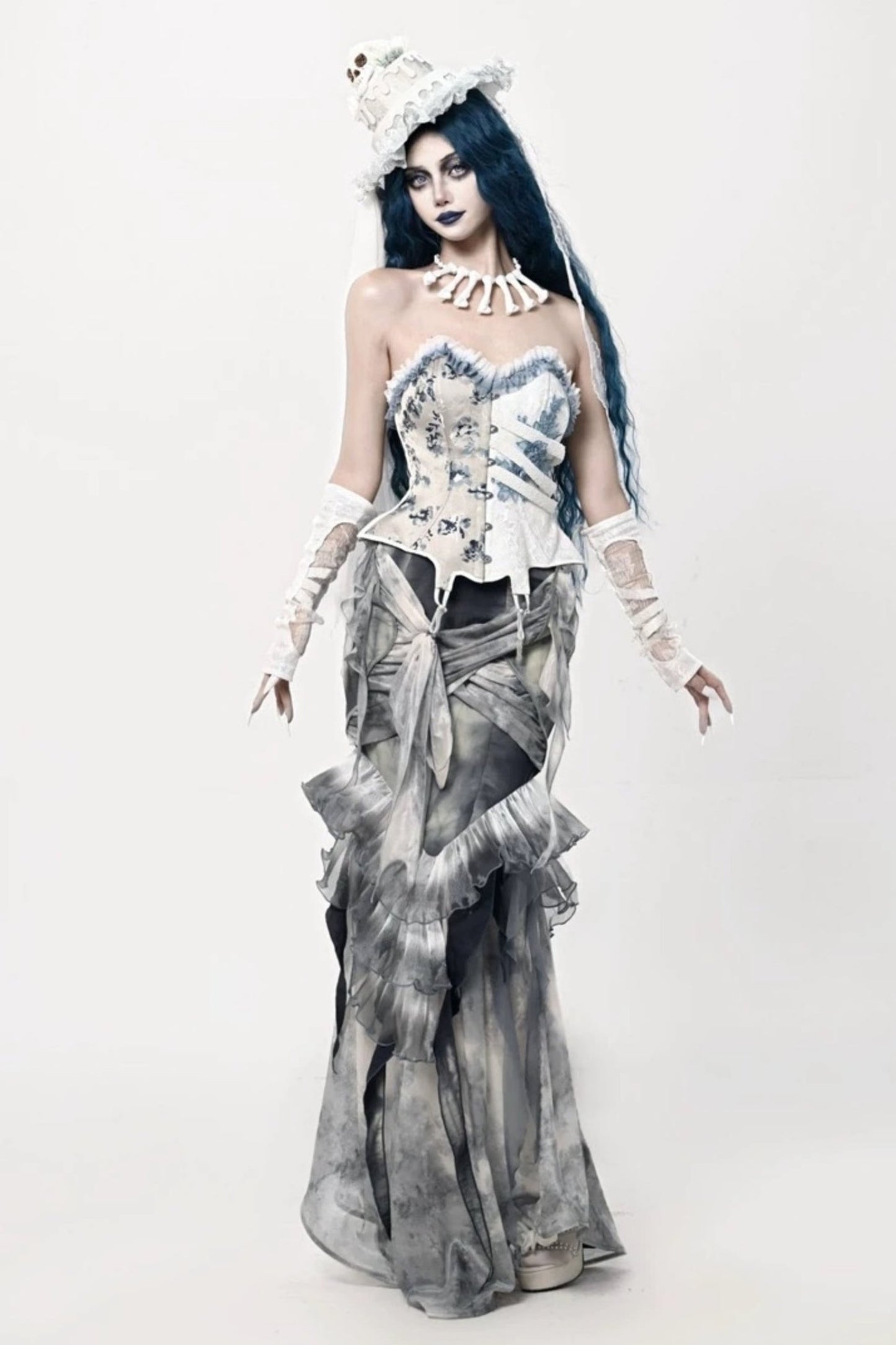 【予約商品】ゴシックタイダーフィッシュテールシフォンスカート