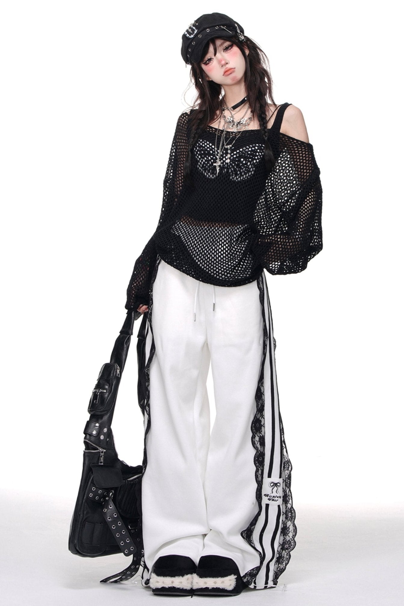 バタフライオフショルダーブラクトップセット