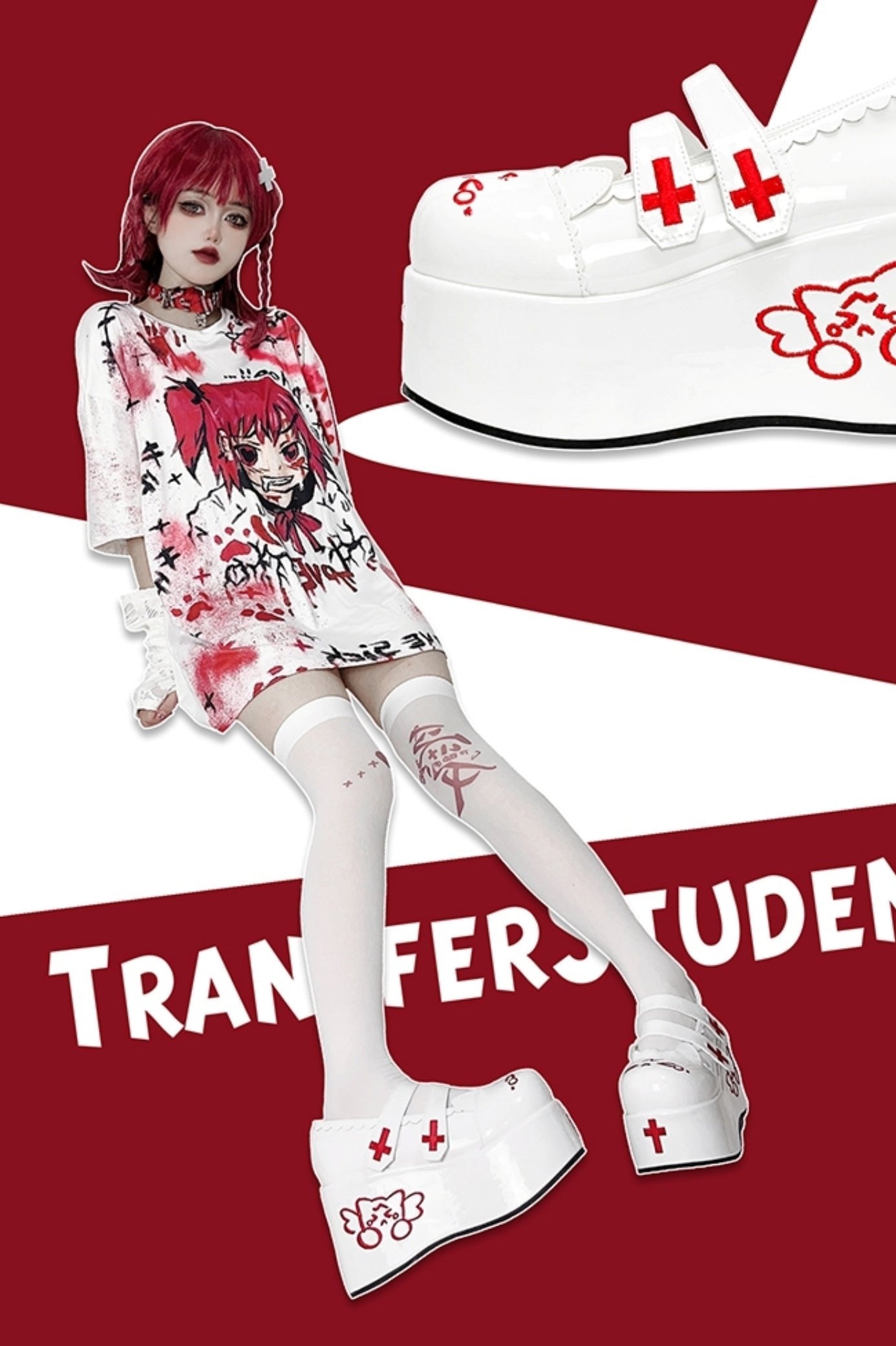 Sweet Embroidered Platform Shoes