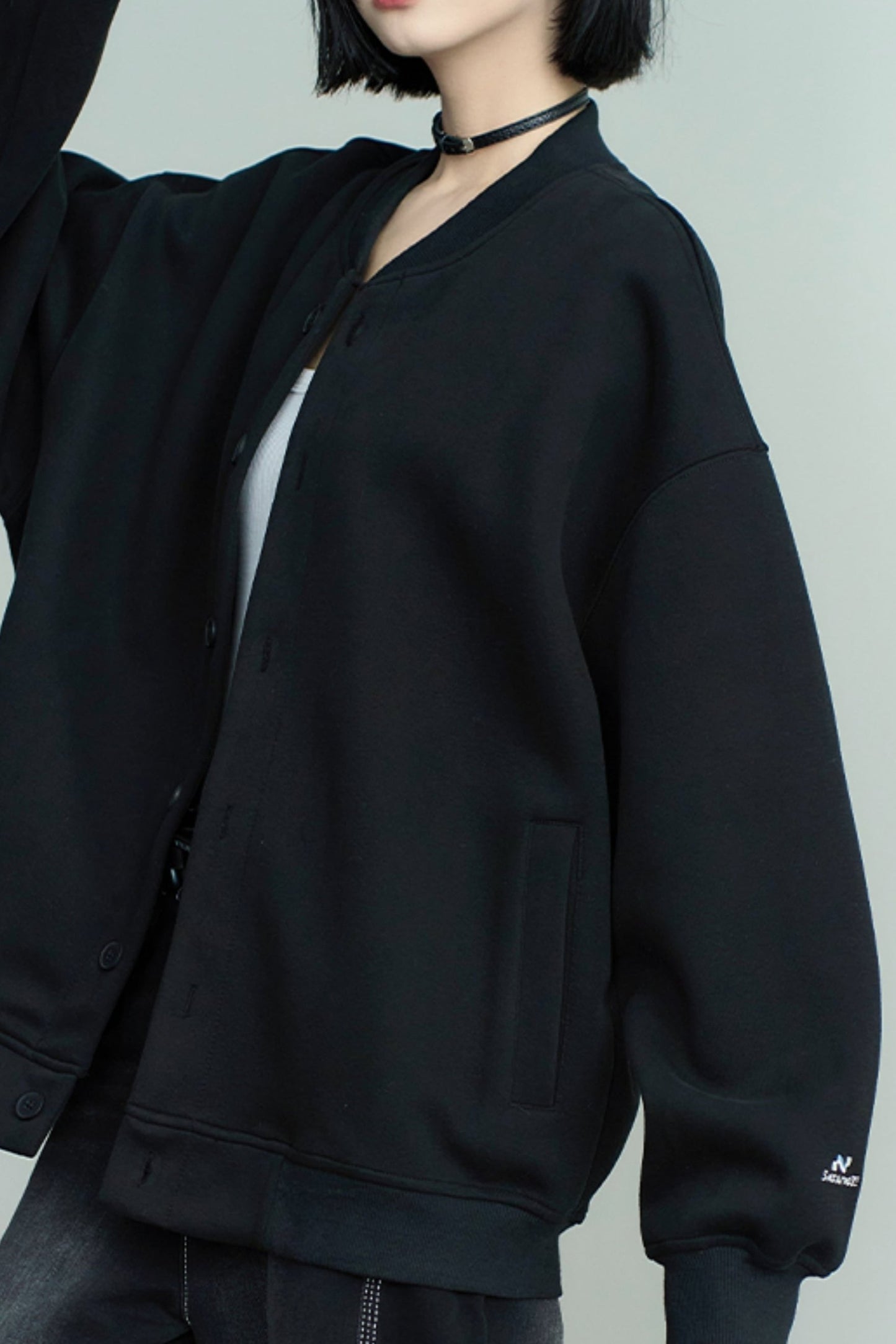 ソリッドカラーベースボールジャージージャケット