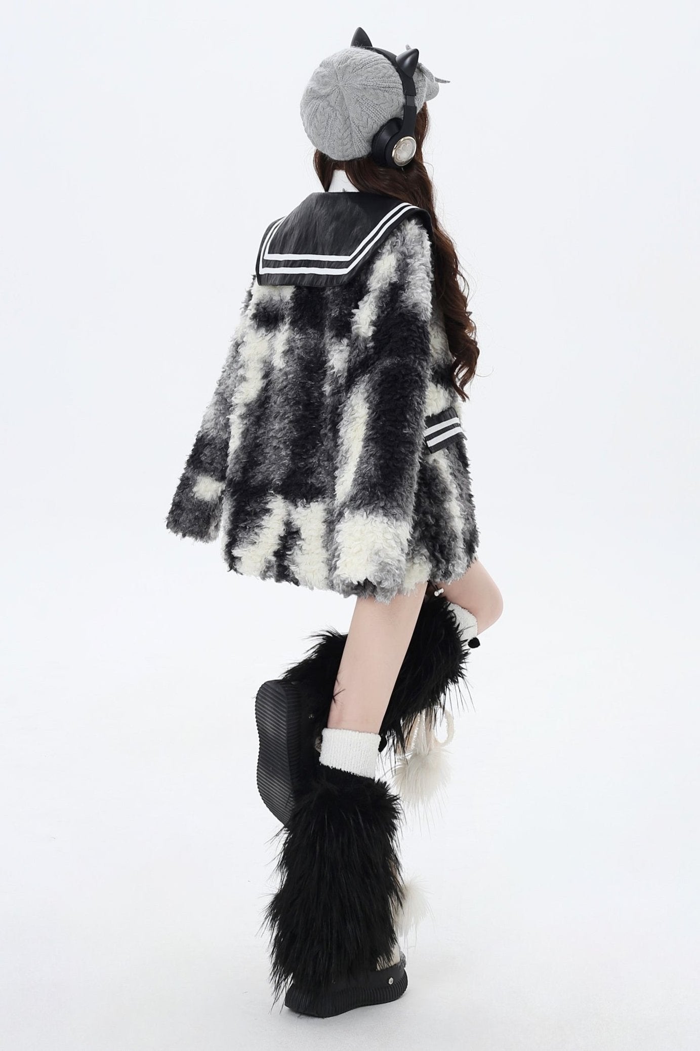 Japanese Name Bee Color Ram Wool Cotton Jacket