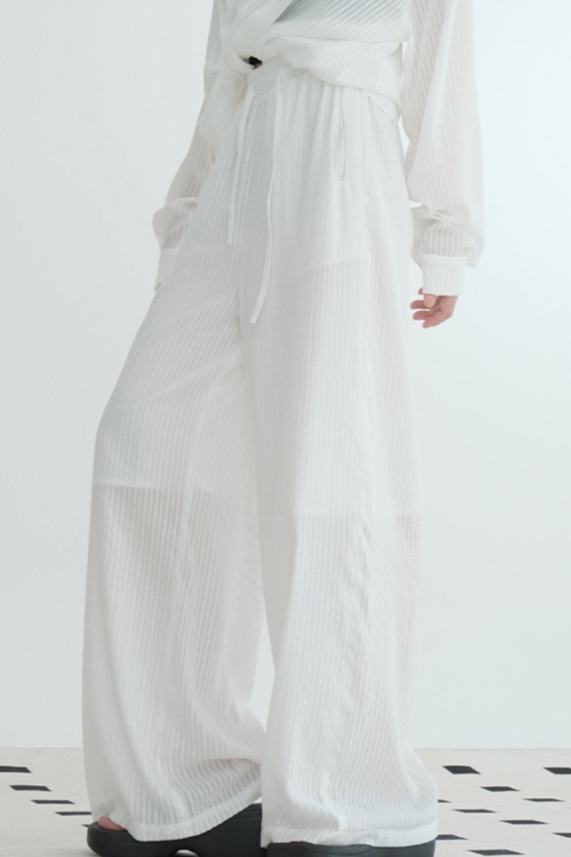Set di abbigliamento lounge a maniche lunghe testurizzate