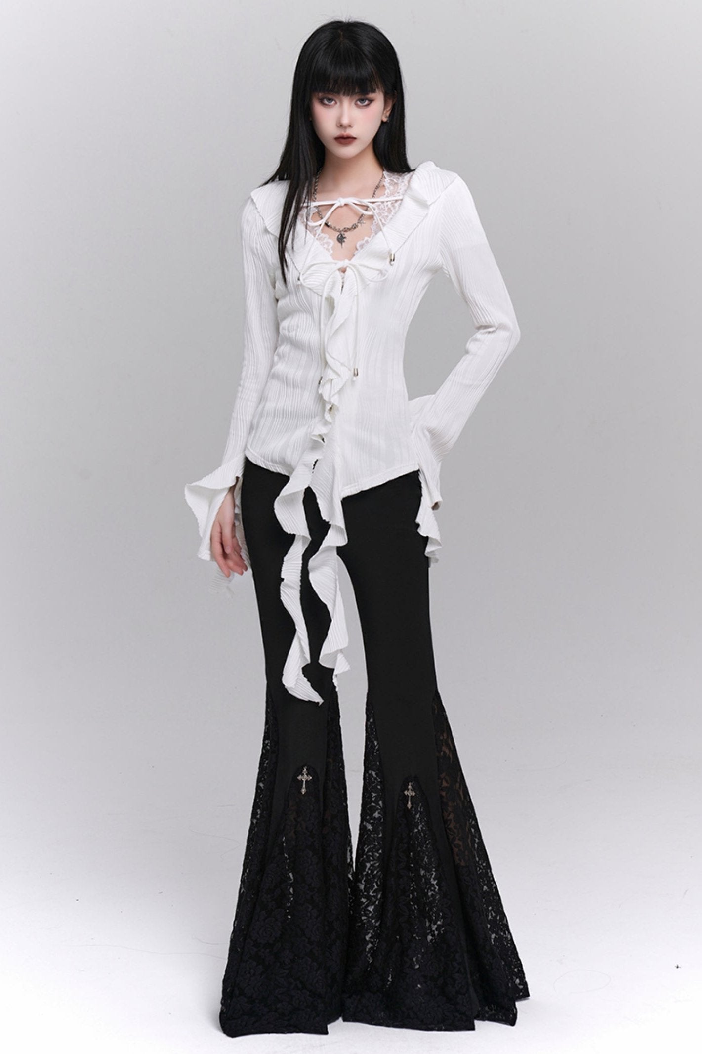 Black Gothic Crossbell Pants