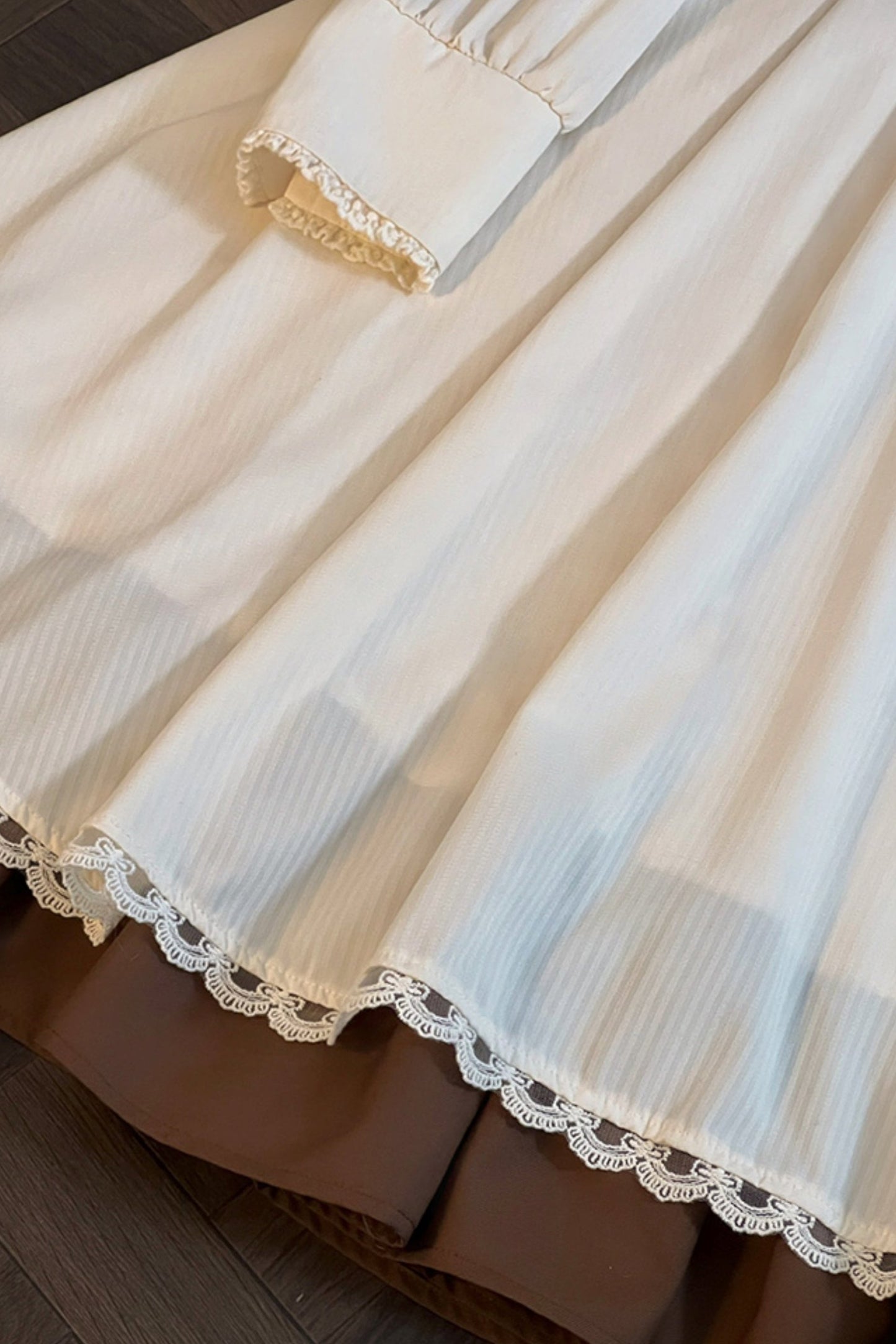 Doll Collar Long Skirt Vest Set