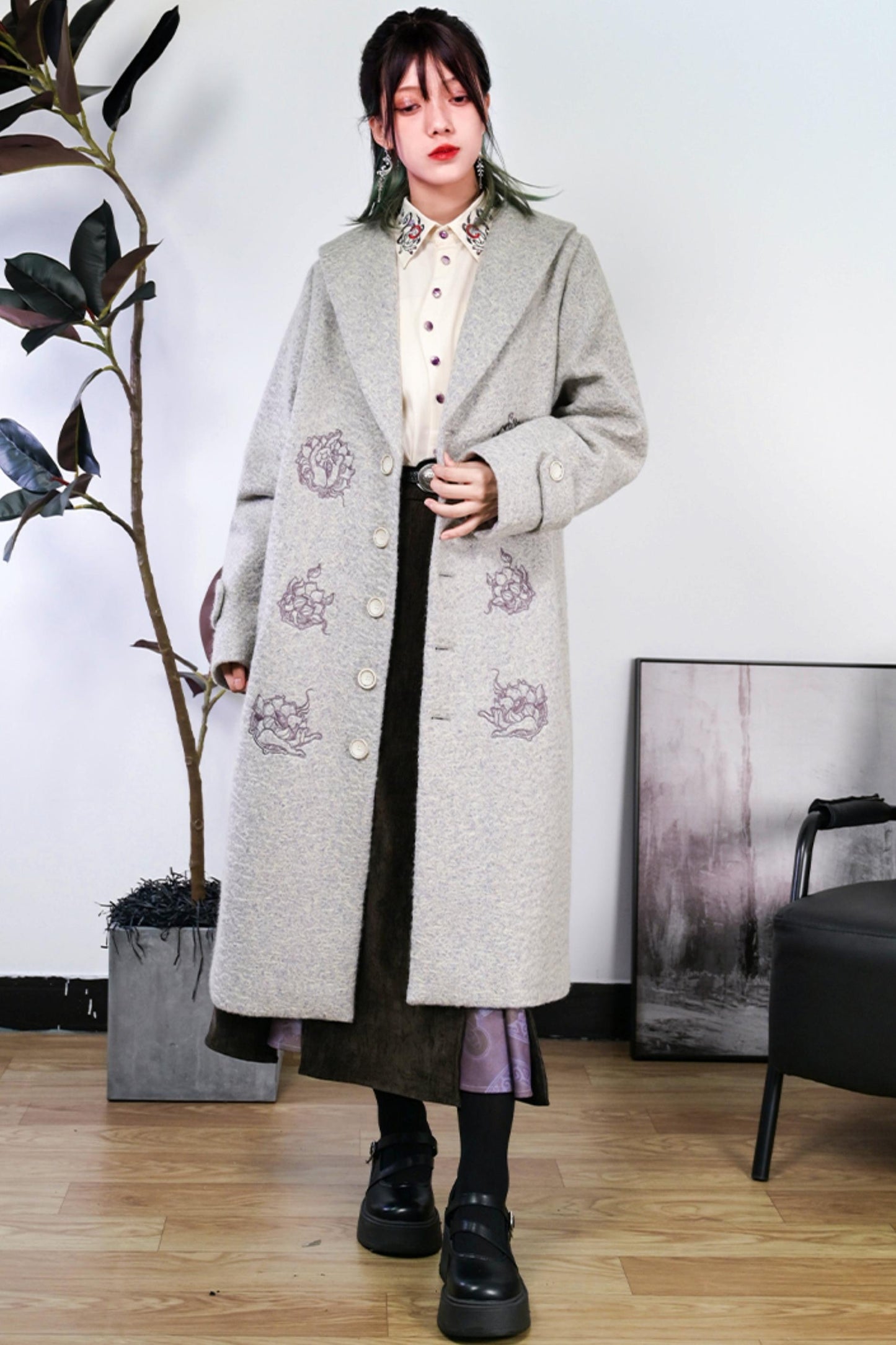 バルーンスリーブホワイトシャツ