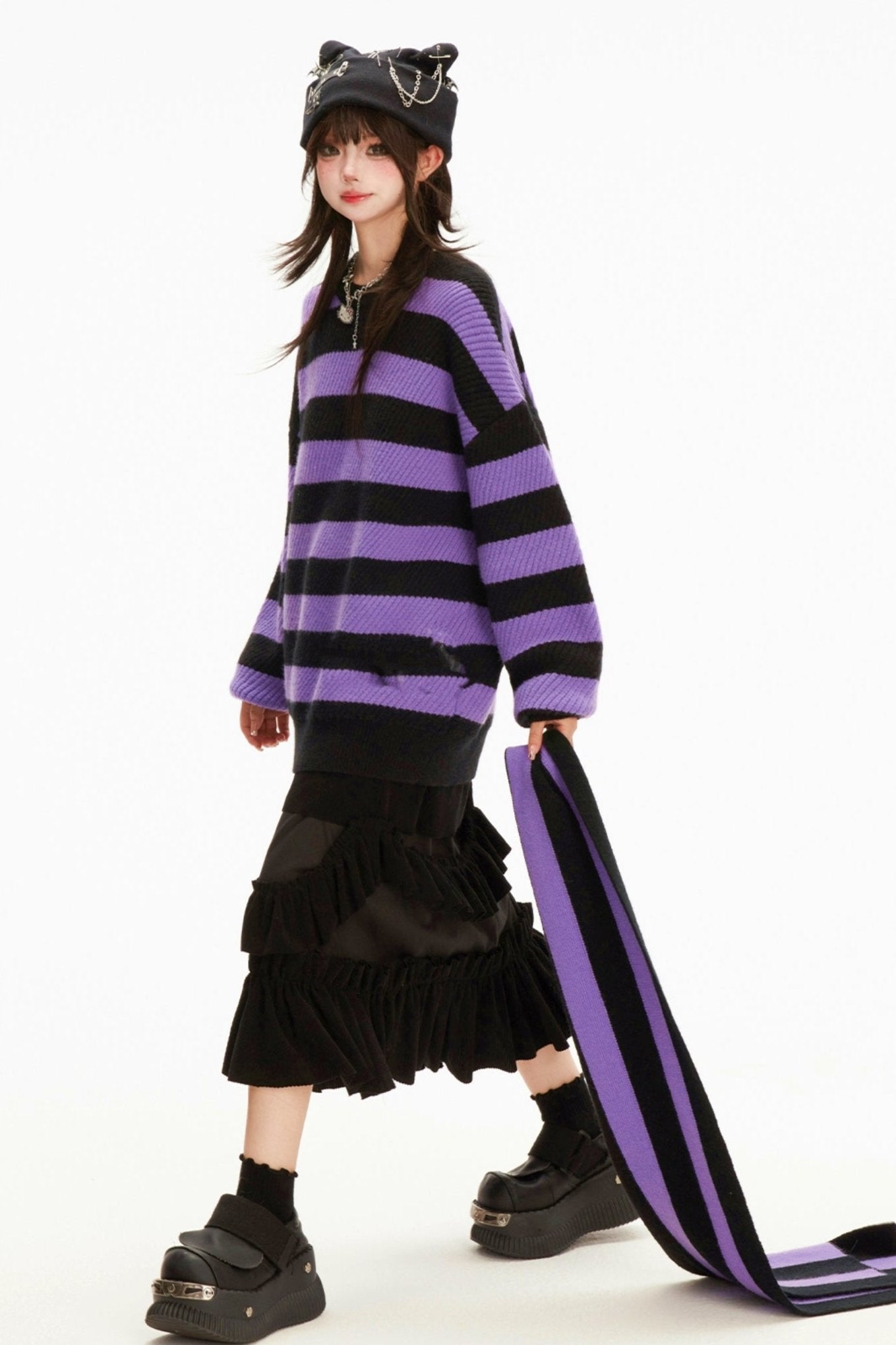 Purple stripe sinterneck leg set