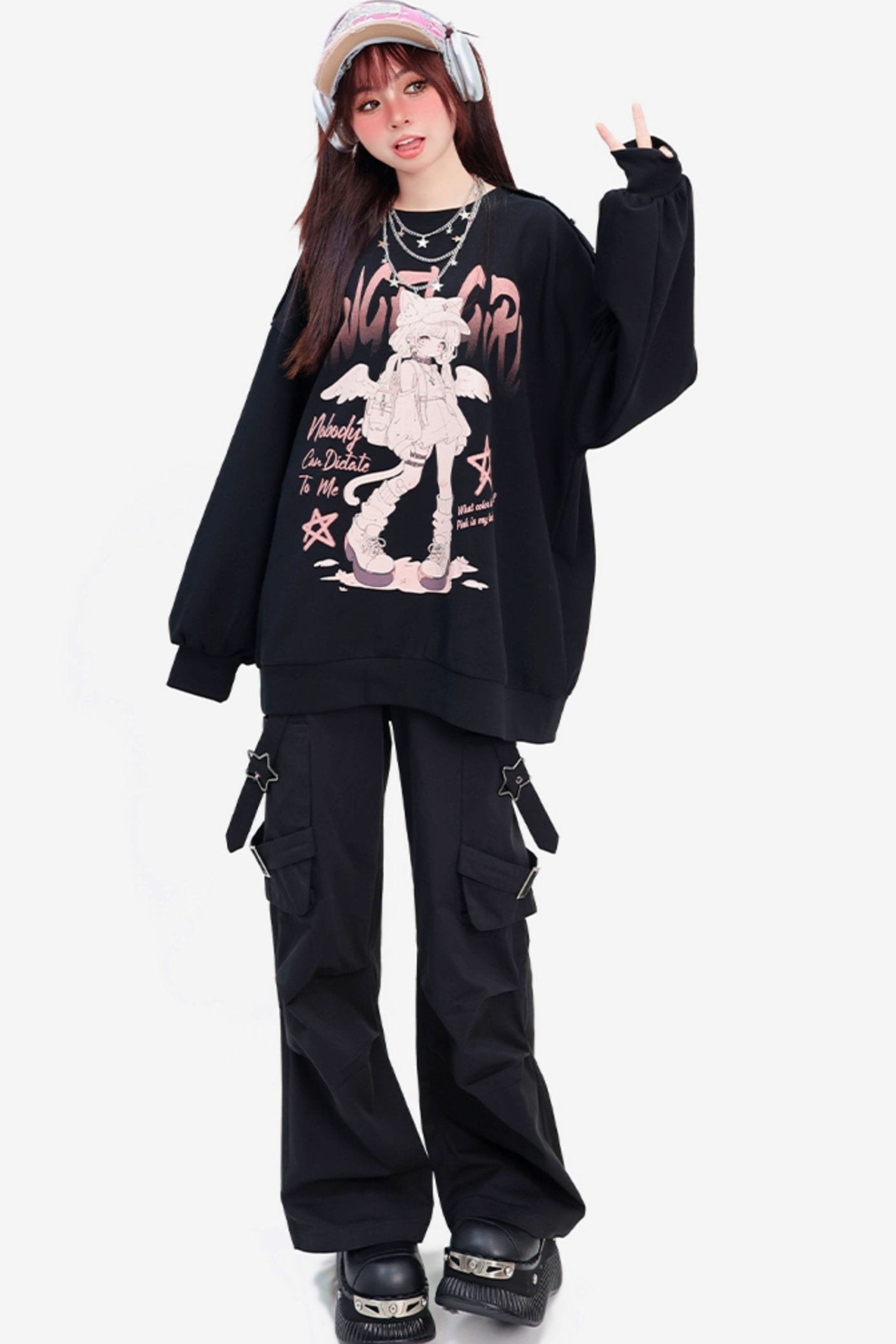 クールワイドレッグポケットカーゴパンツ