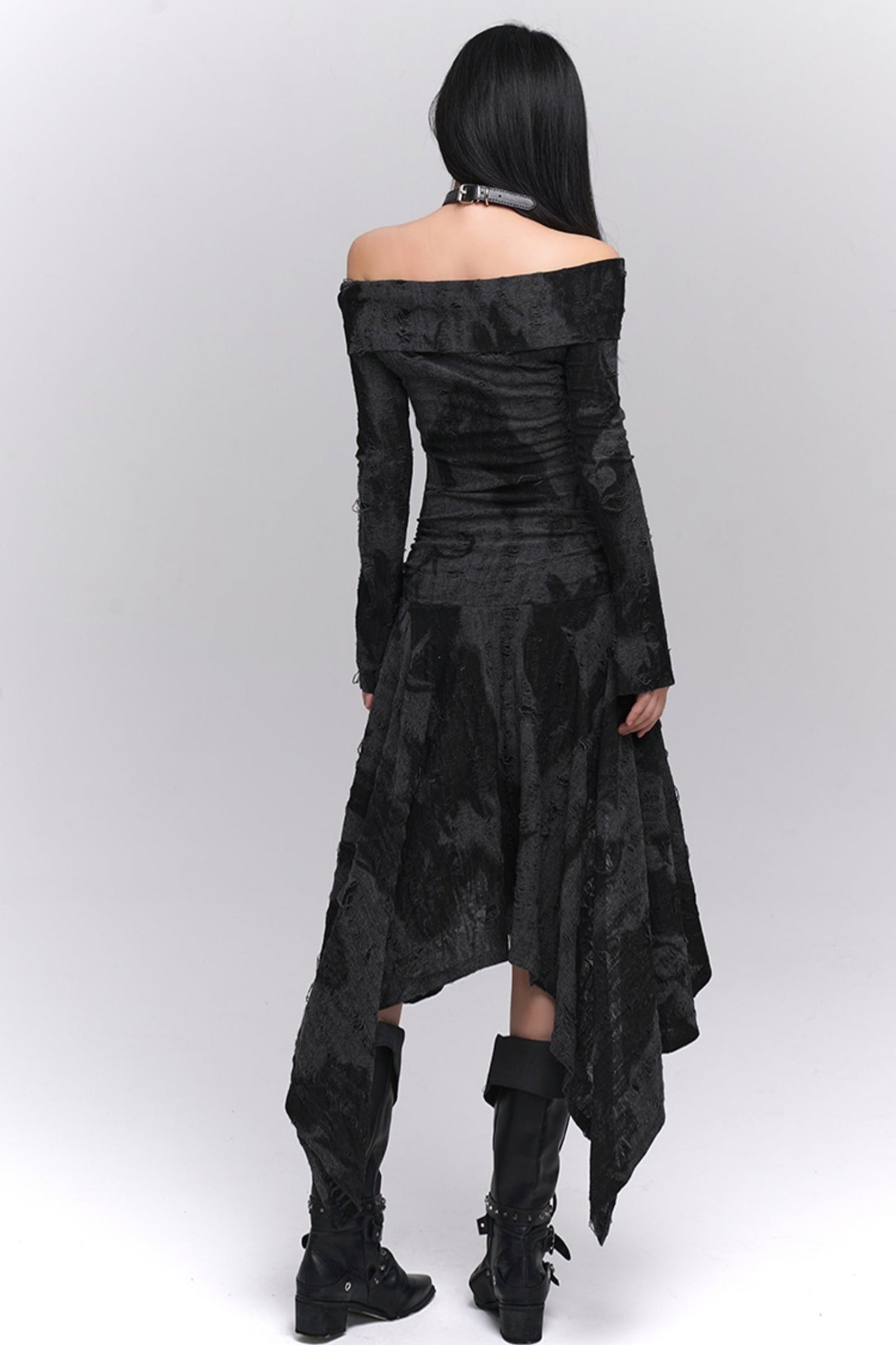 Cold Niche One-Shoulder Dress