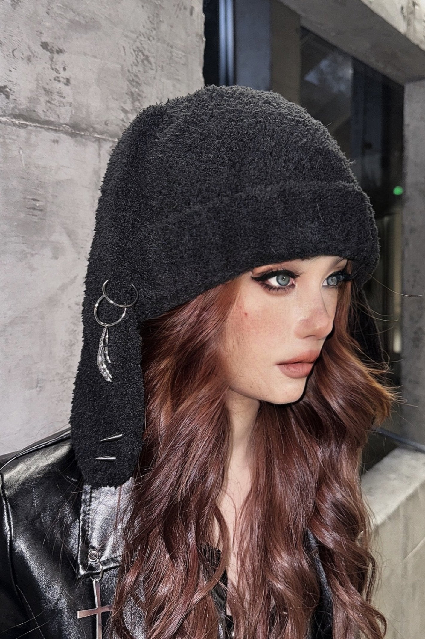 Subculture Bunny Ears Black Knit Hat