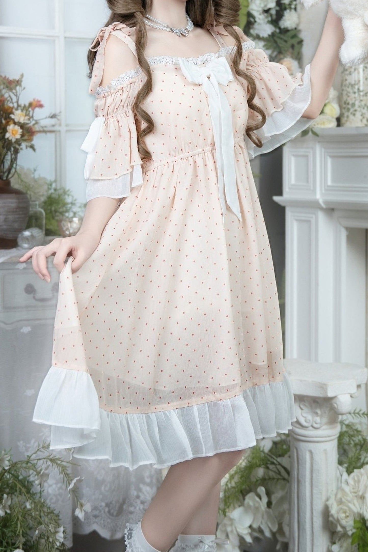 Iris Polka Dot Lace Dress